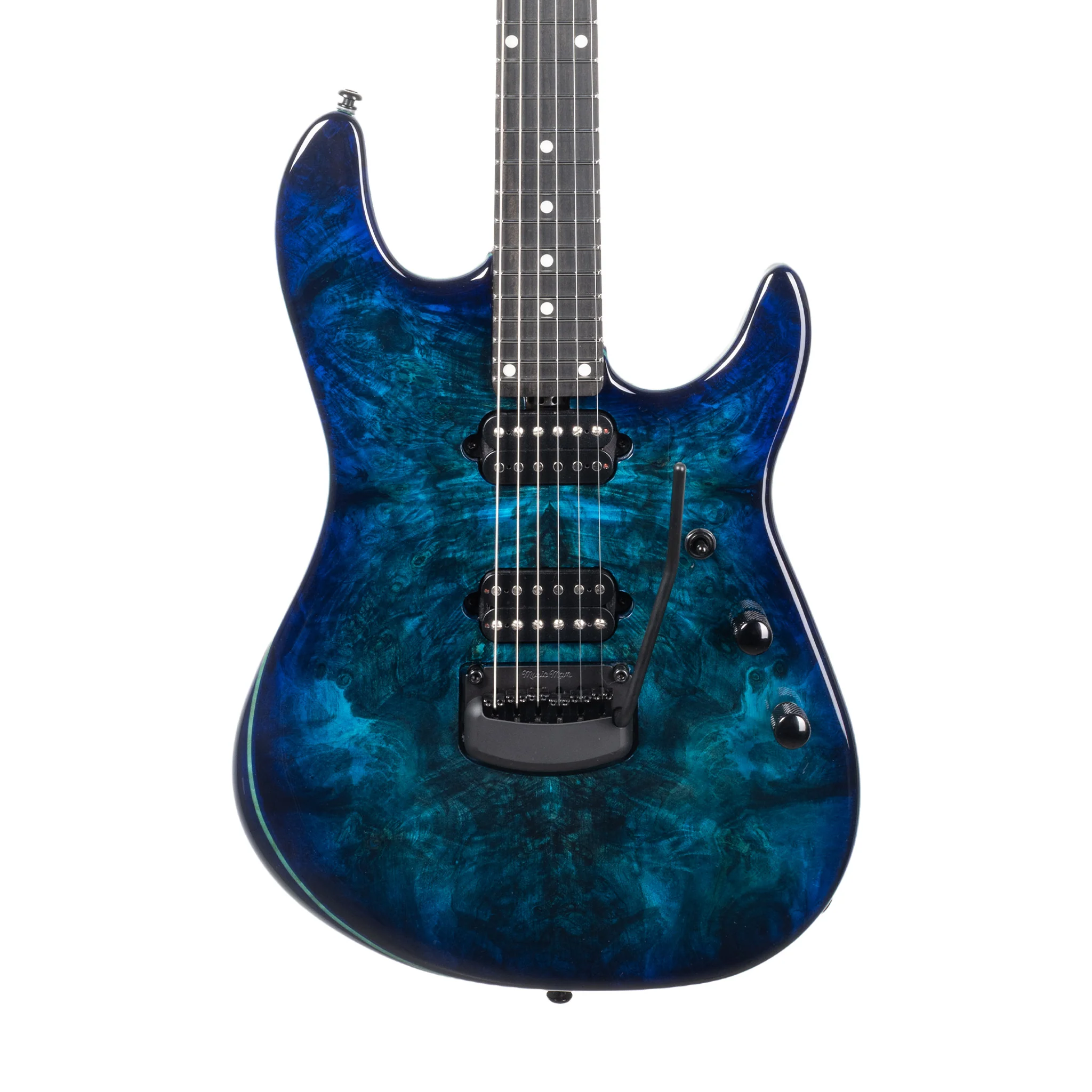Ernie Ball Music Man Jason Richardson Cutlass HT 6 String Electric Guitar, Ebony FB, Water Temple - Image 3