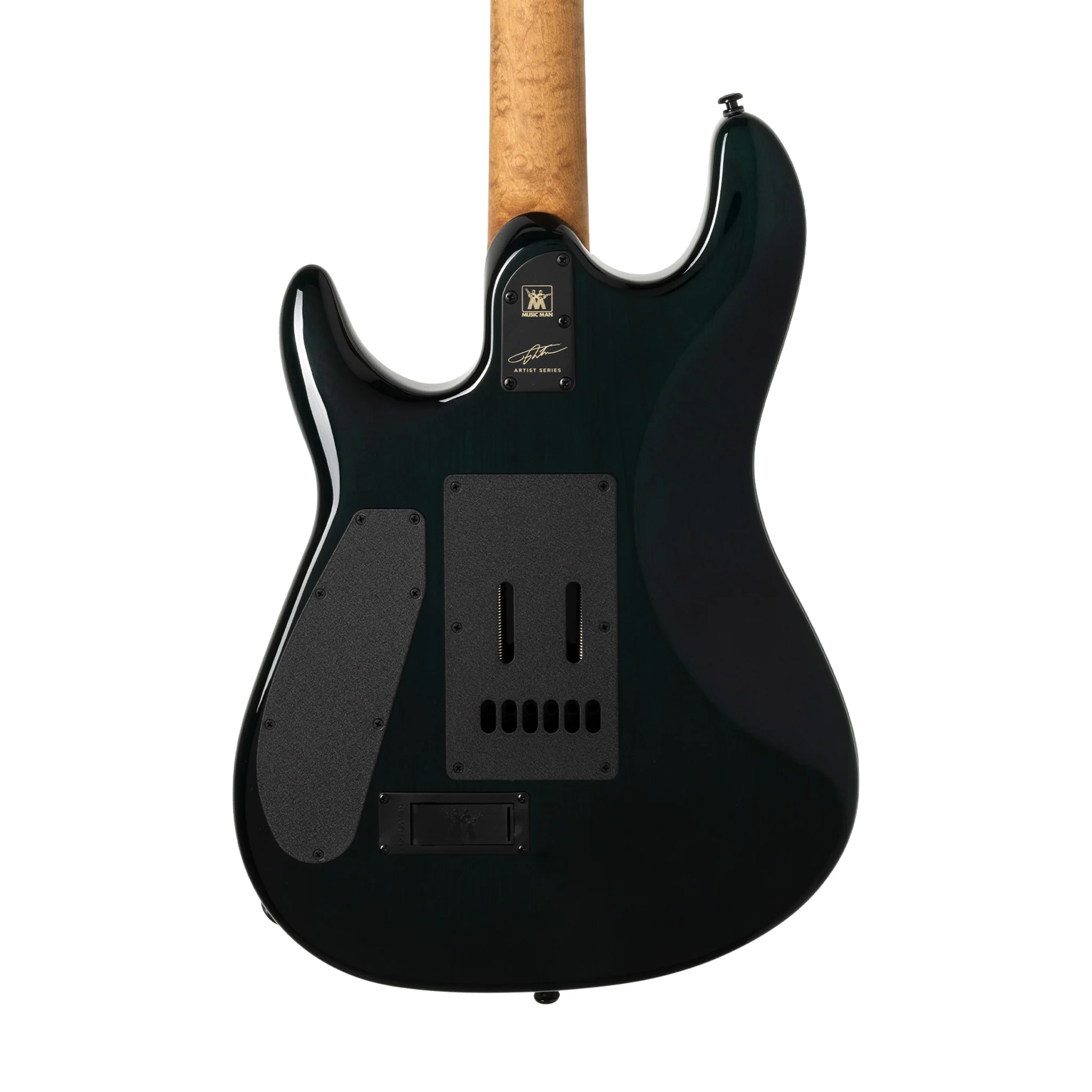 Ernie Ball Music Man Jason Richardson Signature Cutlass HH Electric Guitar, Ebony FB, Kokiri Green - Image 4