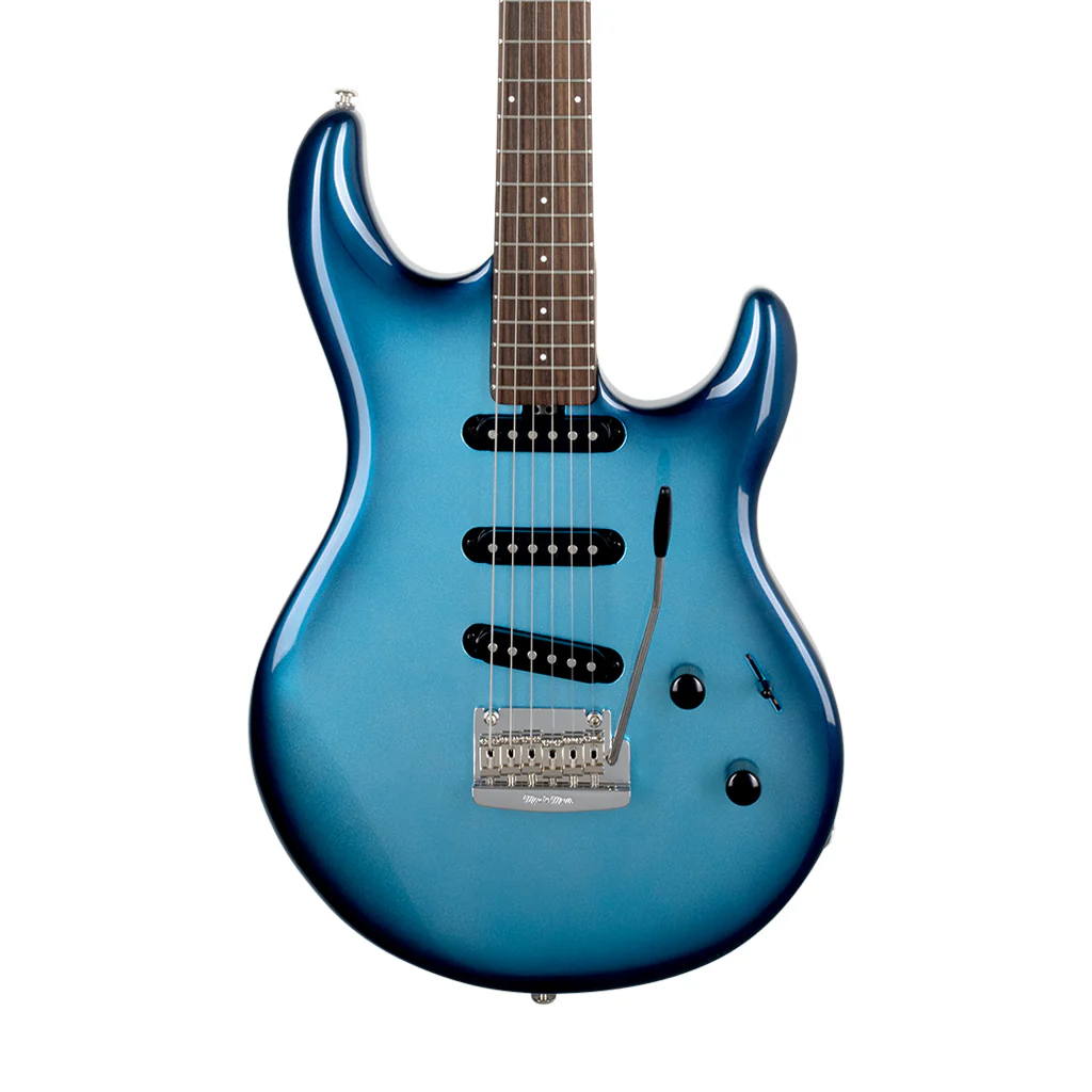 Ernie Ball Music Man Steve Lukather L4 SSS Electric Guitar, RW FB, Blueburst - Image 3