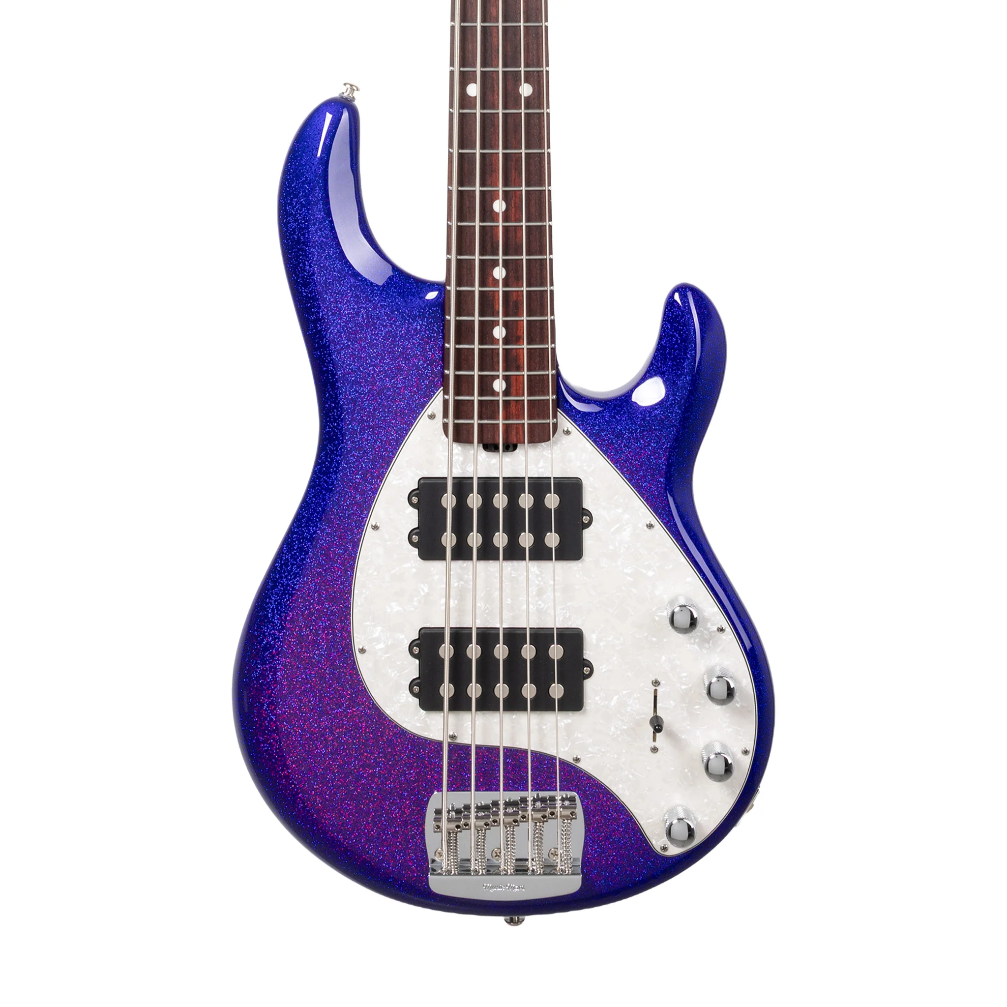 Ernie Ball Music Man StingRay Special 5 HH Bass Guitar, RW FB, Violet Sparkle Burst - Image 3