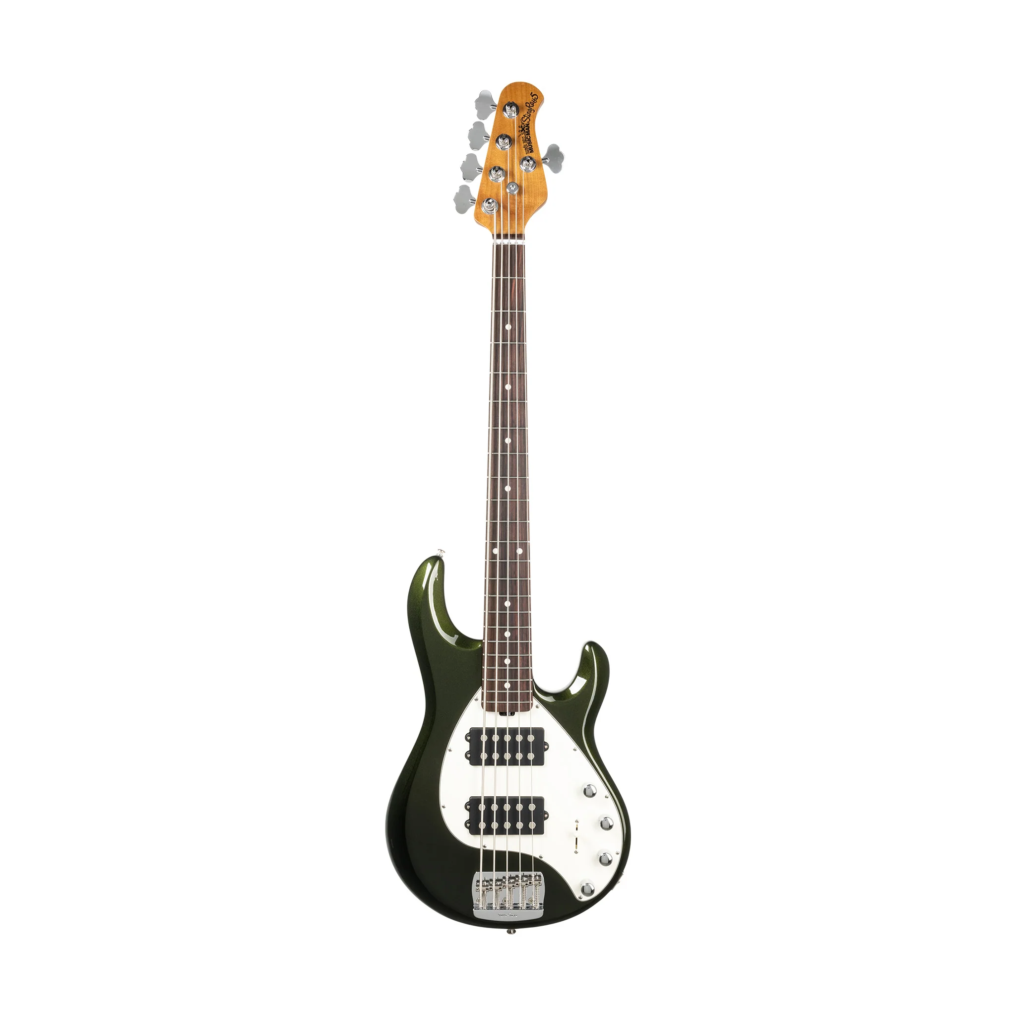 Ernie Ball Music Man StingRay Special 5 HH Bass Guitar w/Chrome Hardware, RW FB, Fallout Green
