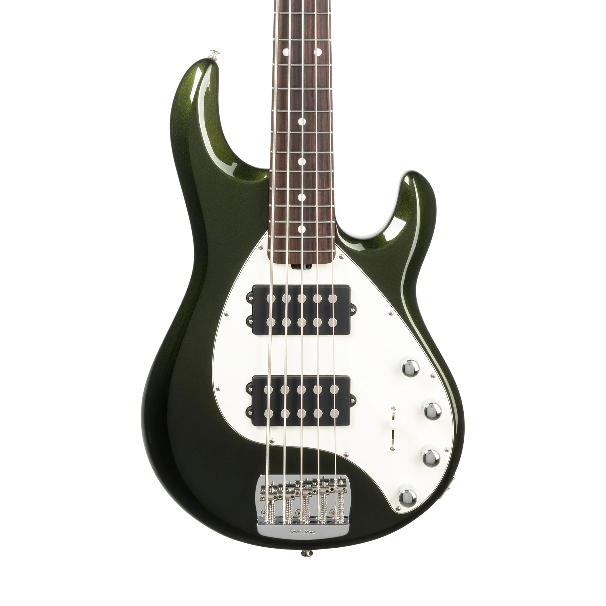 Ernie Ball Music Man StingRay Special 5 HH Bass Guitar w/Chrome Hardware, RW FB, Fallout Green - Image 3