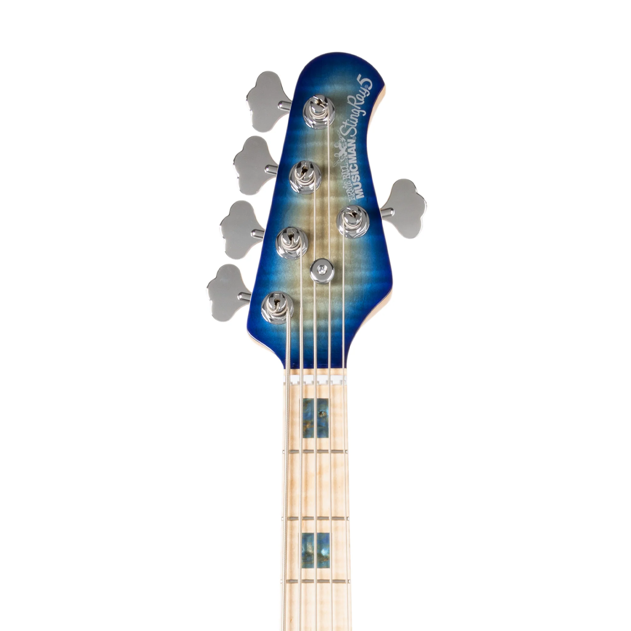 Ernie Ball Music Man StingRay Special 5 Maple Top HH Bass Guitar w/Chrome Hardware, Paua Blue Burst - Image 5