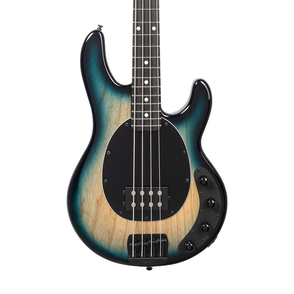 Ernie Ball Music Man StingRay Special Bass Guitar, Ebony FB, Mean Blue Burst - Image 3