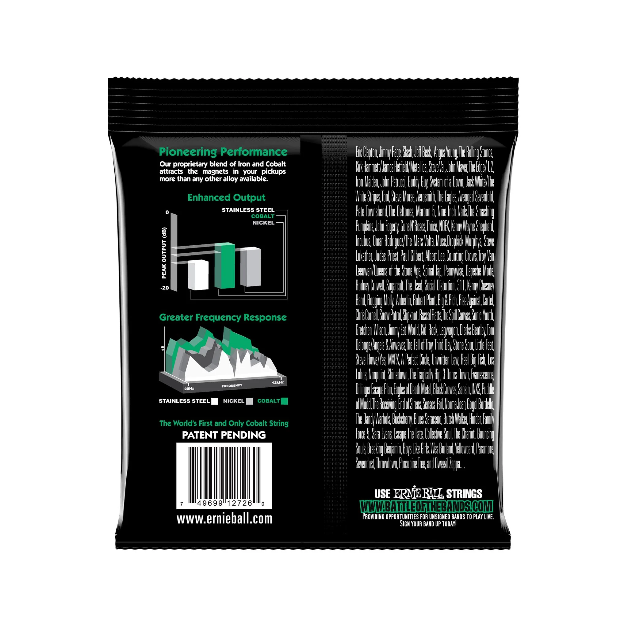 Ernie Ball Not Even Slinky Cobalt Electric Guitar Strings, 12-56 - Image 2