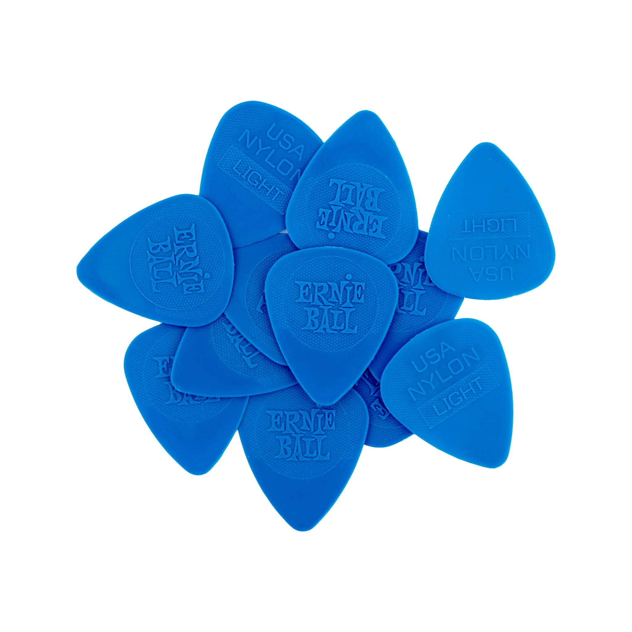 Ernie Ball P09135 0.53mm Nylon Thin Guitar Picks, Pack of 12, Blue