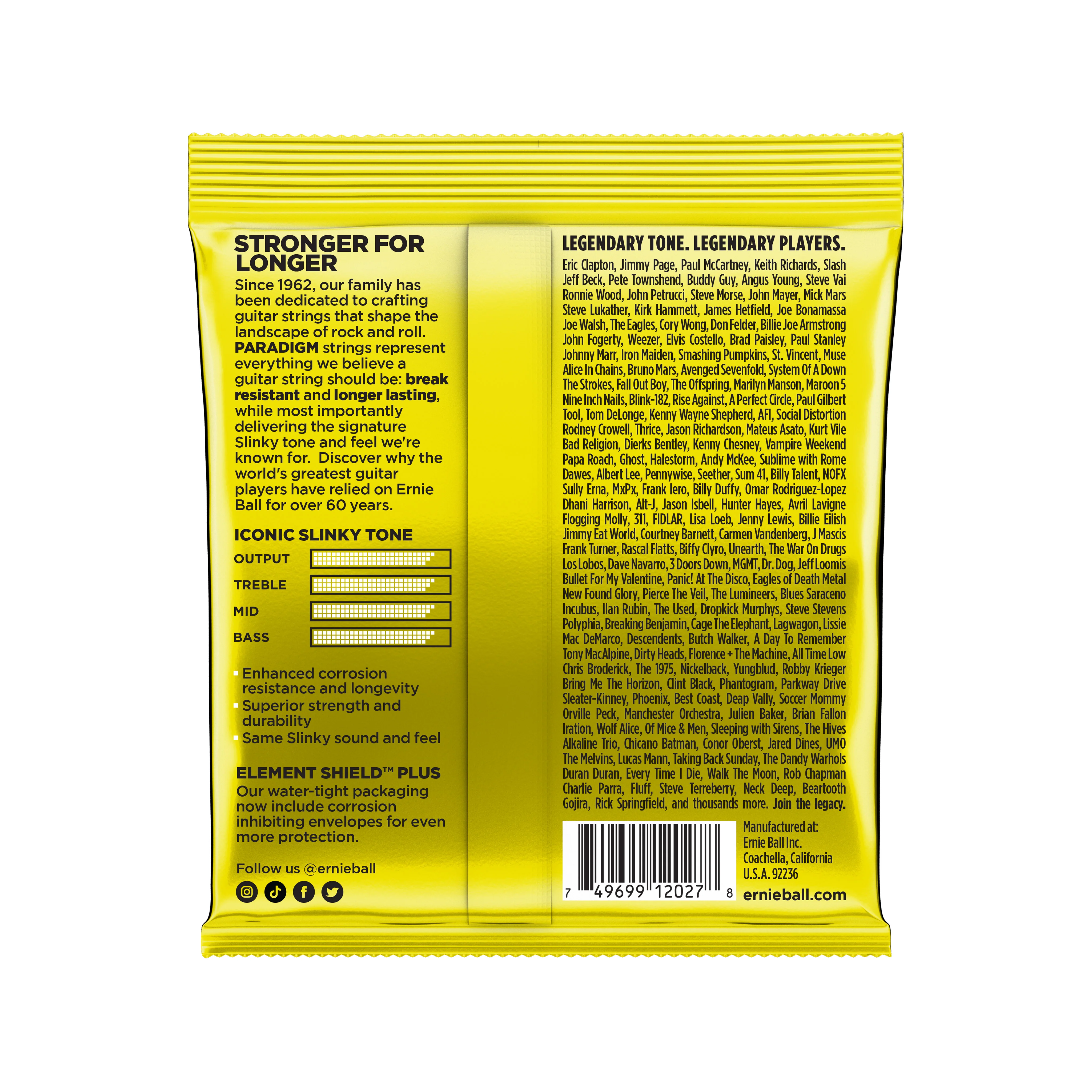 Ernie Ball Paradigm Beefy Slinky Electric Guitar Strings, 11-54 - Image 2