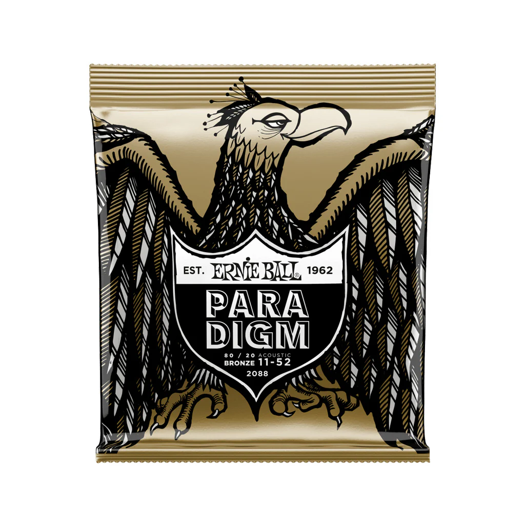 Ernie Ball Paradigm Light 80/20 Bronze Acoustic Guitar Strings, 11-52
