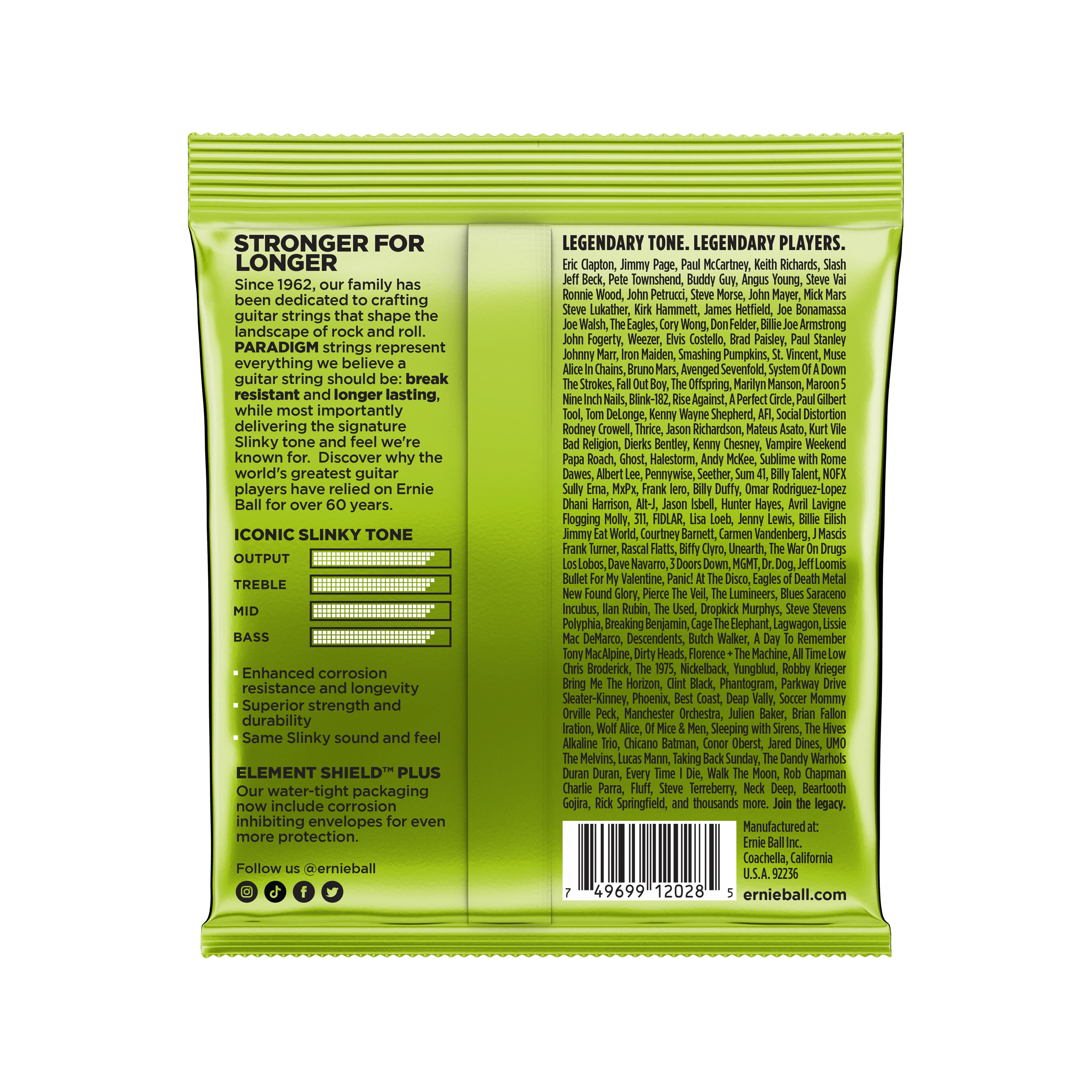 Ernie Ball Paradigm Regular Slinky 7-String Electric Guitar Strings, 10-56 - Image 2