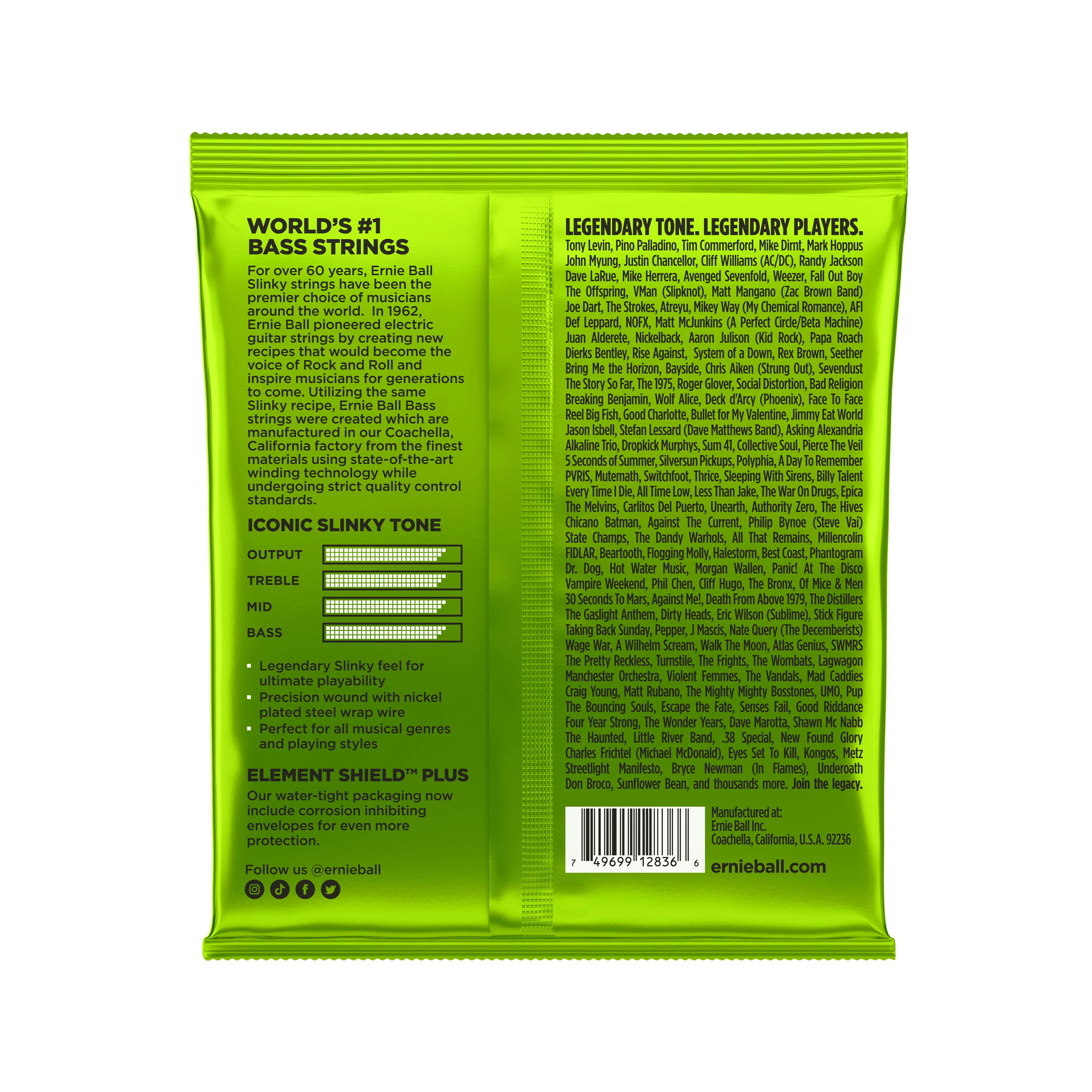 Ernie Ball Regular Slinky 5-String Nickel Wound Electric Bass Strings, 45-130 - Image 2