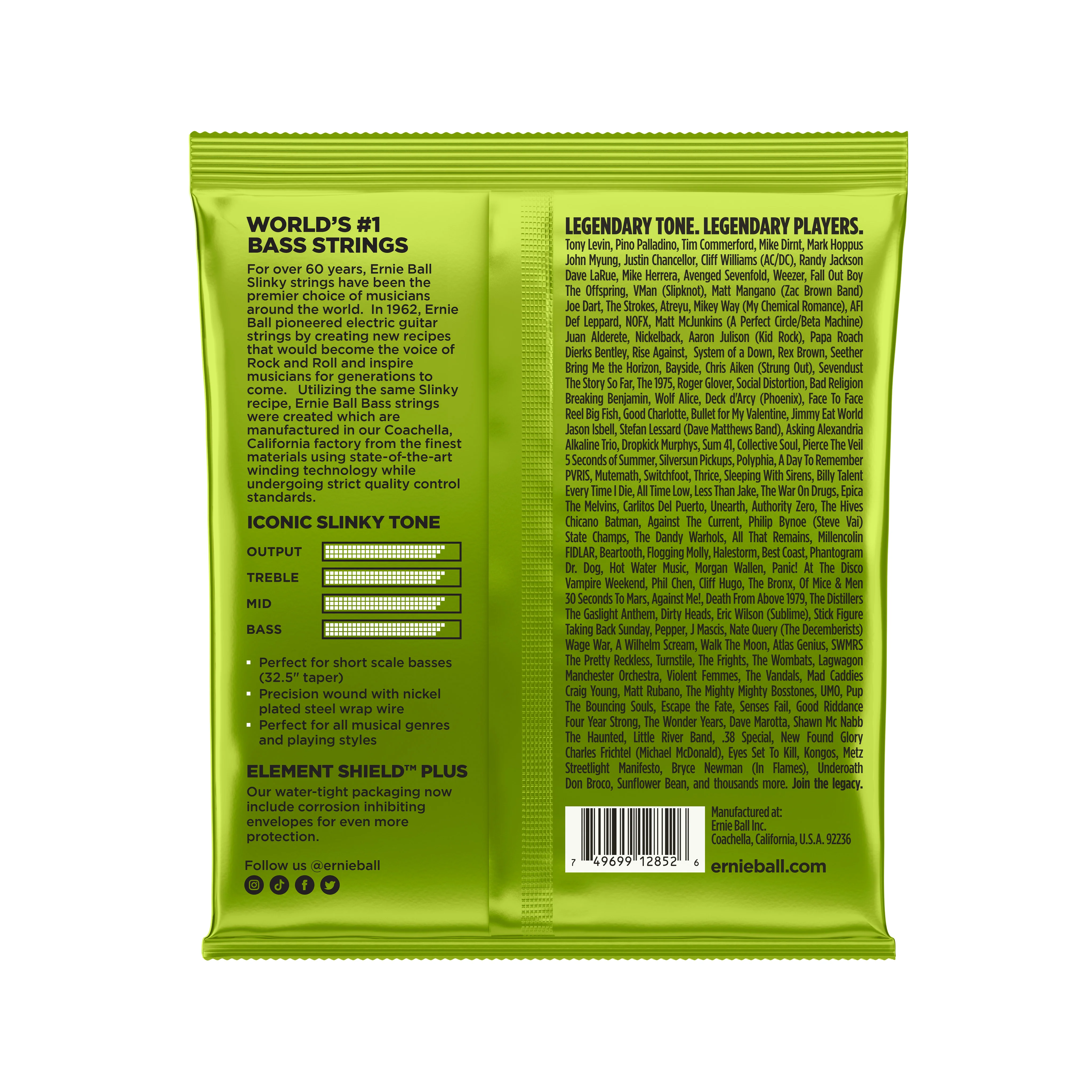 Ernie Ball Short Scale Nickel Wound Regular Slinky Bass, 45-105 - Image 2