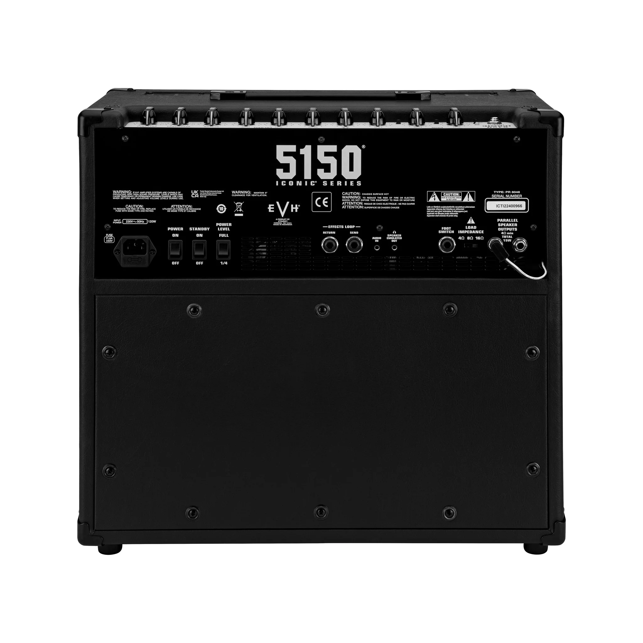 EVH 5150 Iconic 15W 1x10 Guitar Amplifier, Black, 230V EUR - Image 2