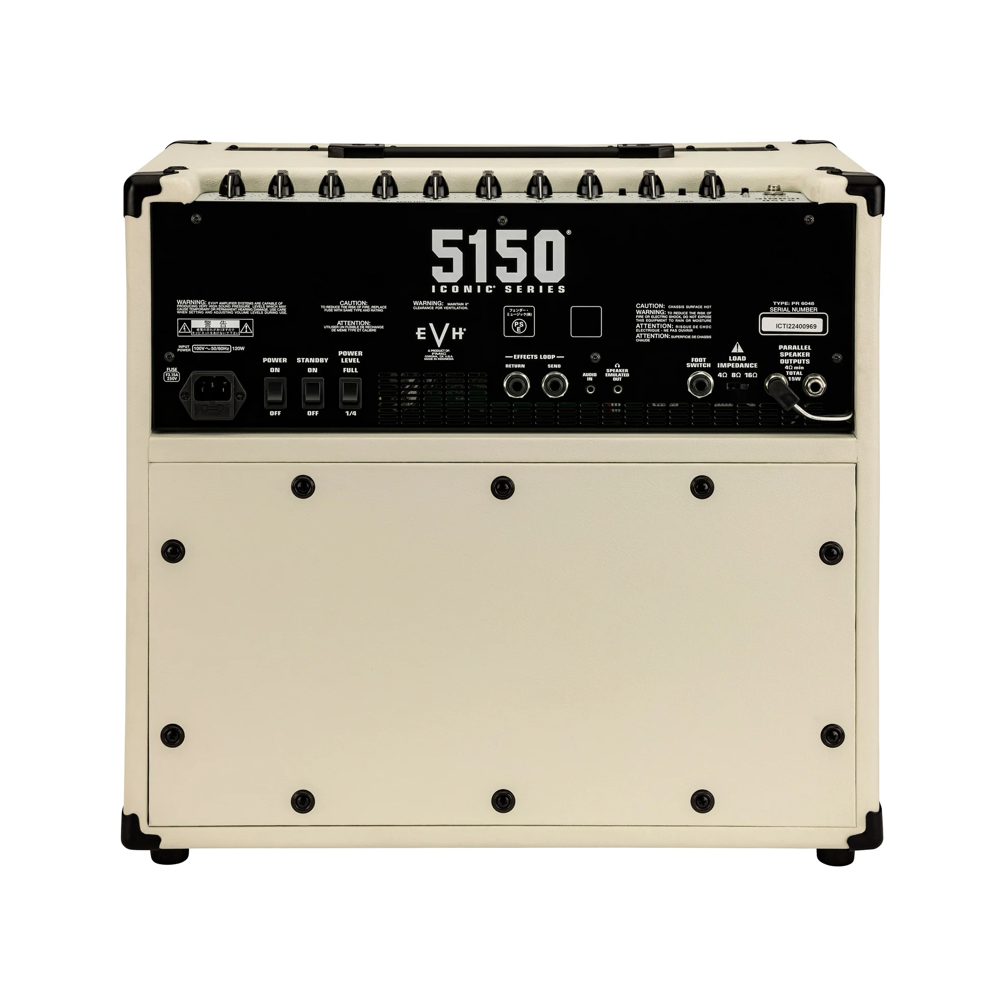 EVH 5150 Iconic 15W 1x10 Guitar Amplifier, Ivory, 230V EUR - Image 2