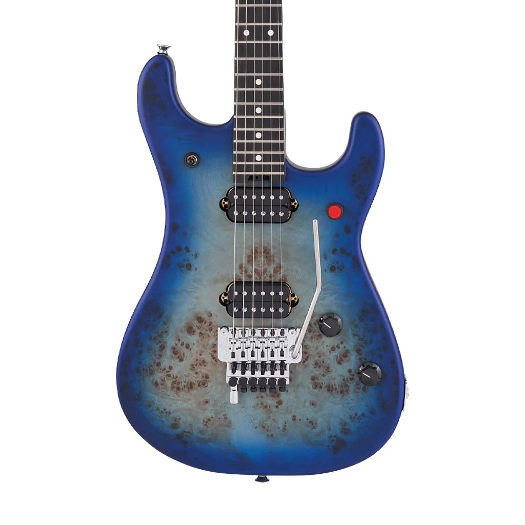 EVH 5150 Series Deluxe Poplar Burl Electric Guitar, Aqua Burst - Image 4