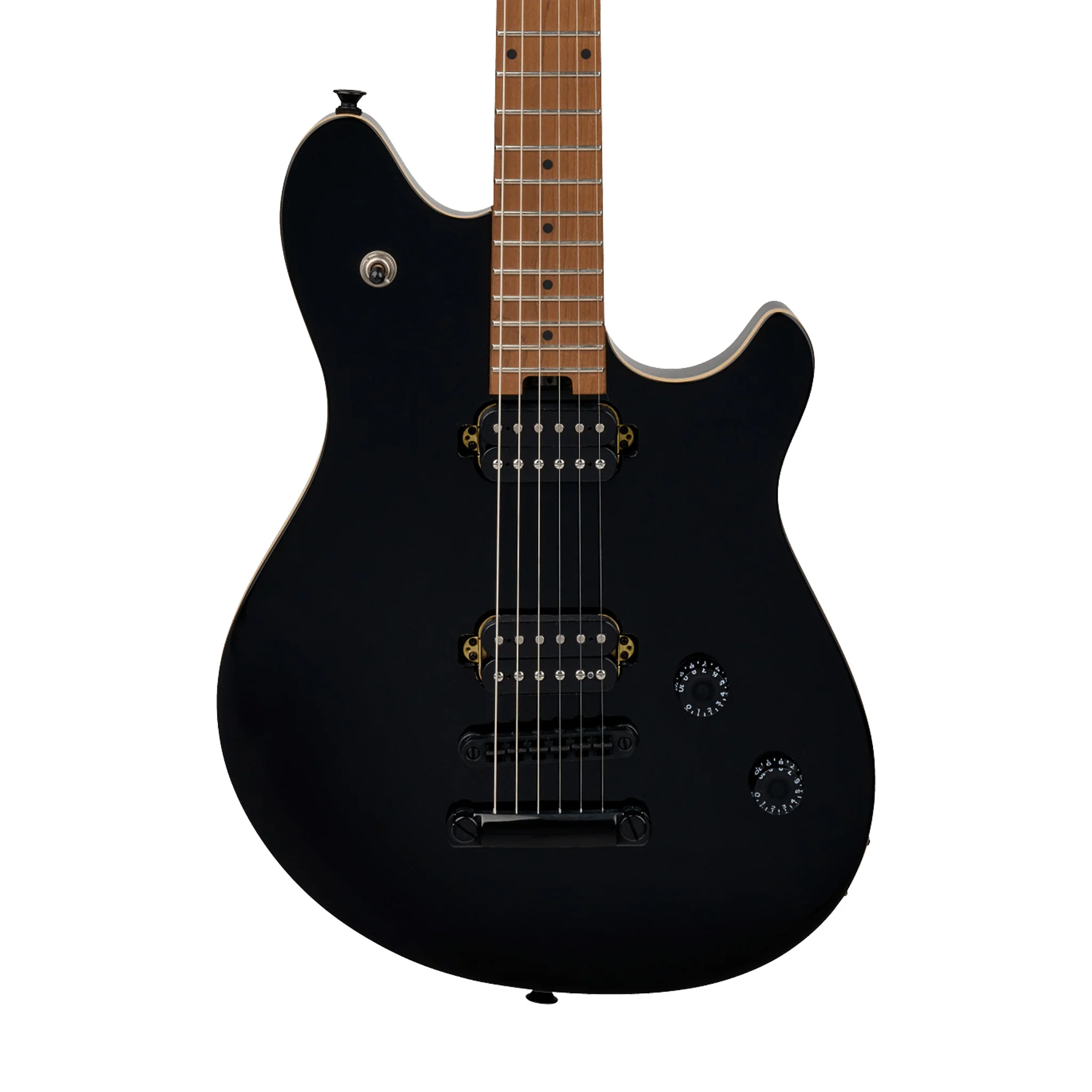 EVH Wolfgang Standard TOM Electric Guitar, Baked Maple FB, Gloss Black - Image 3