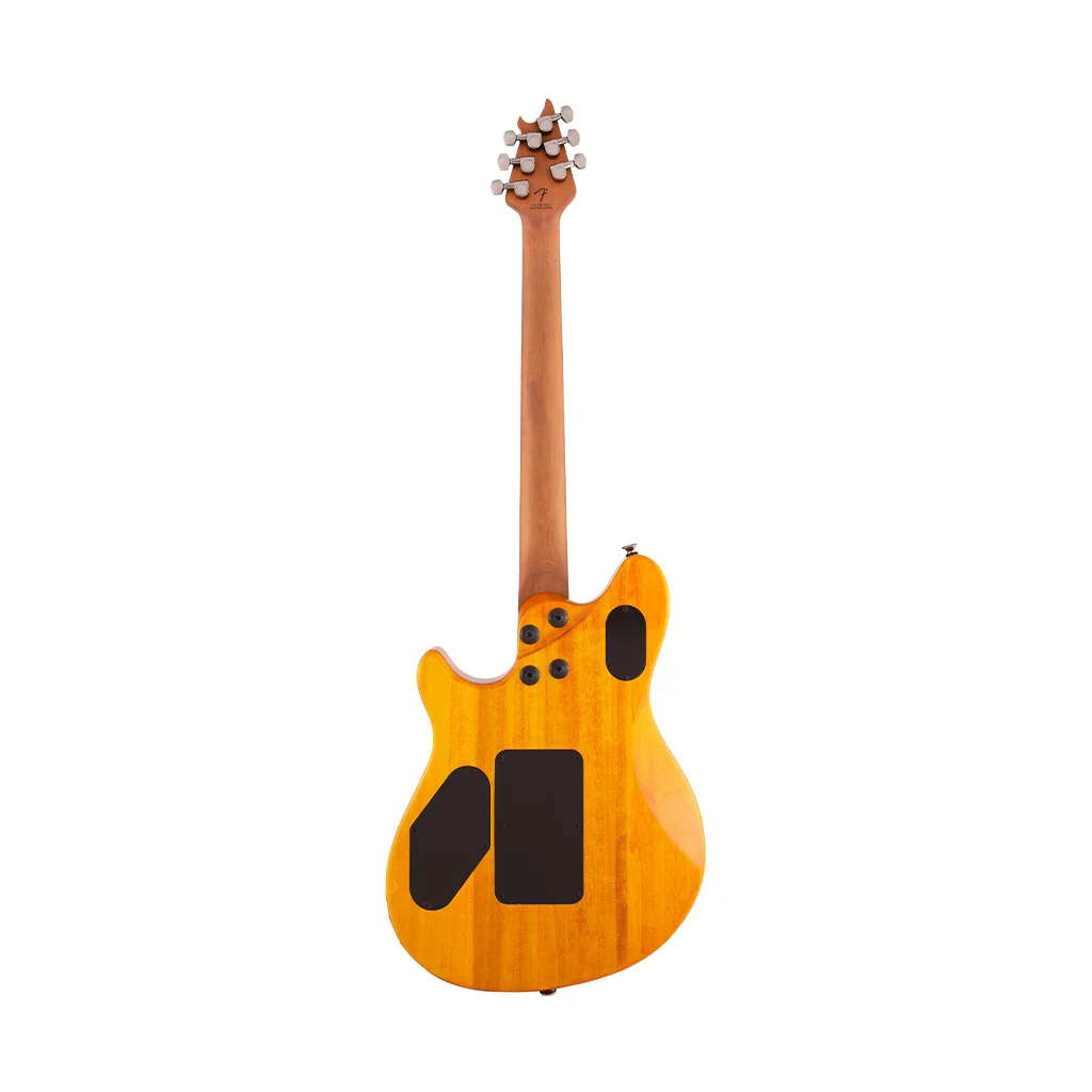 EVH Wolfgang WG Standard QM Electric Guitar, Baked Maple FB, Transparent Amber - Image 2