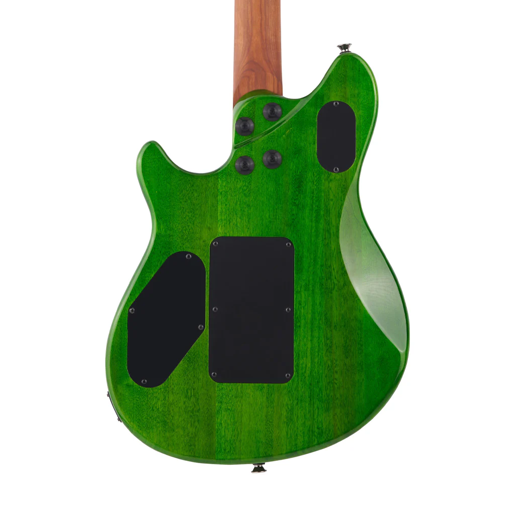 EVH Wolfgang WG Standard QM Electric Guitar, Baked Maple FB, Transparent Green - Image 5