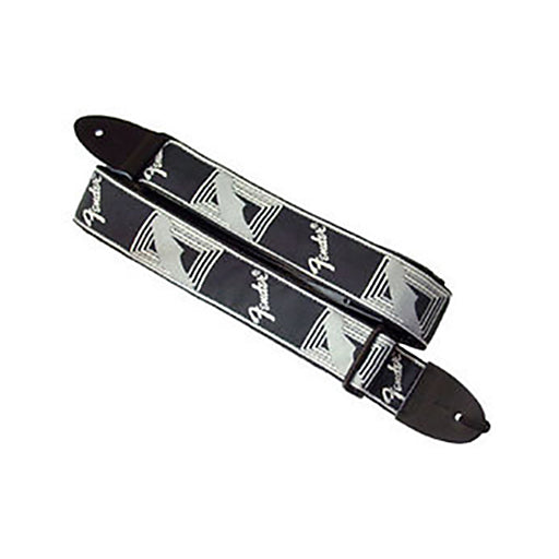 Fender 2 Inch Monogrammed Strap, Black/Light Grey/Dark Grey - Image 2