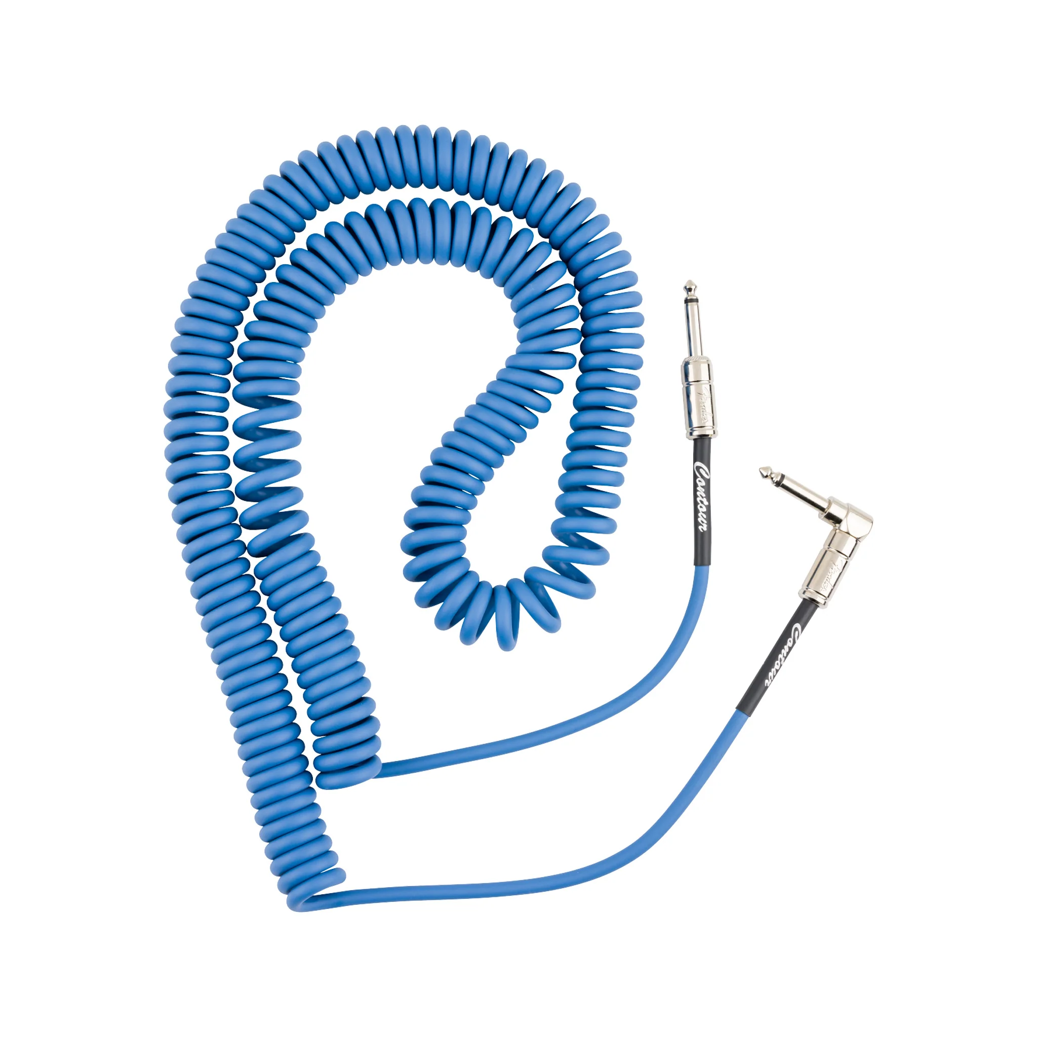 Fender 30FT Contour Series Coil Instrument Cable, Lake Placid Blue - Image 2