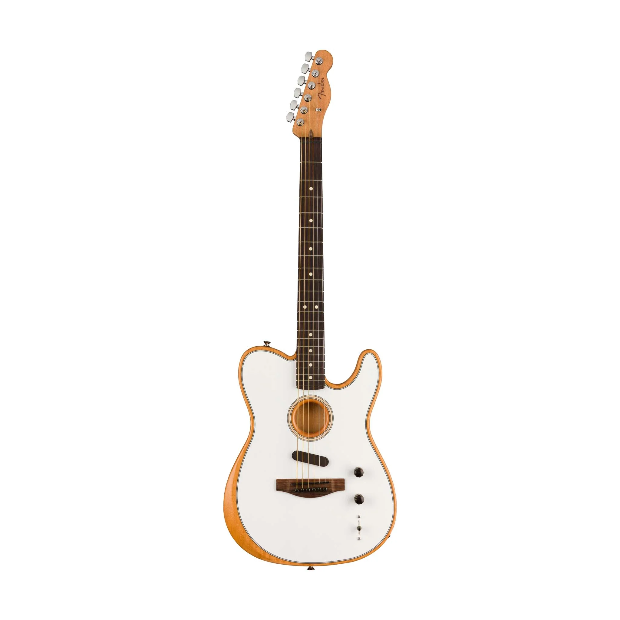 Fender Acoustasonic Player Telecaster Electric Guitar, Arctic White