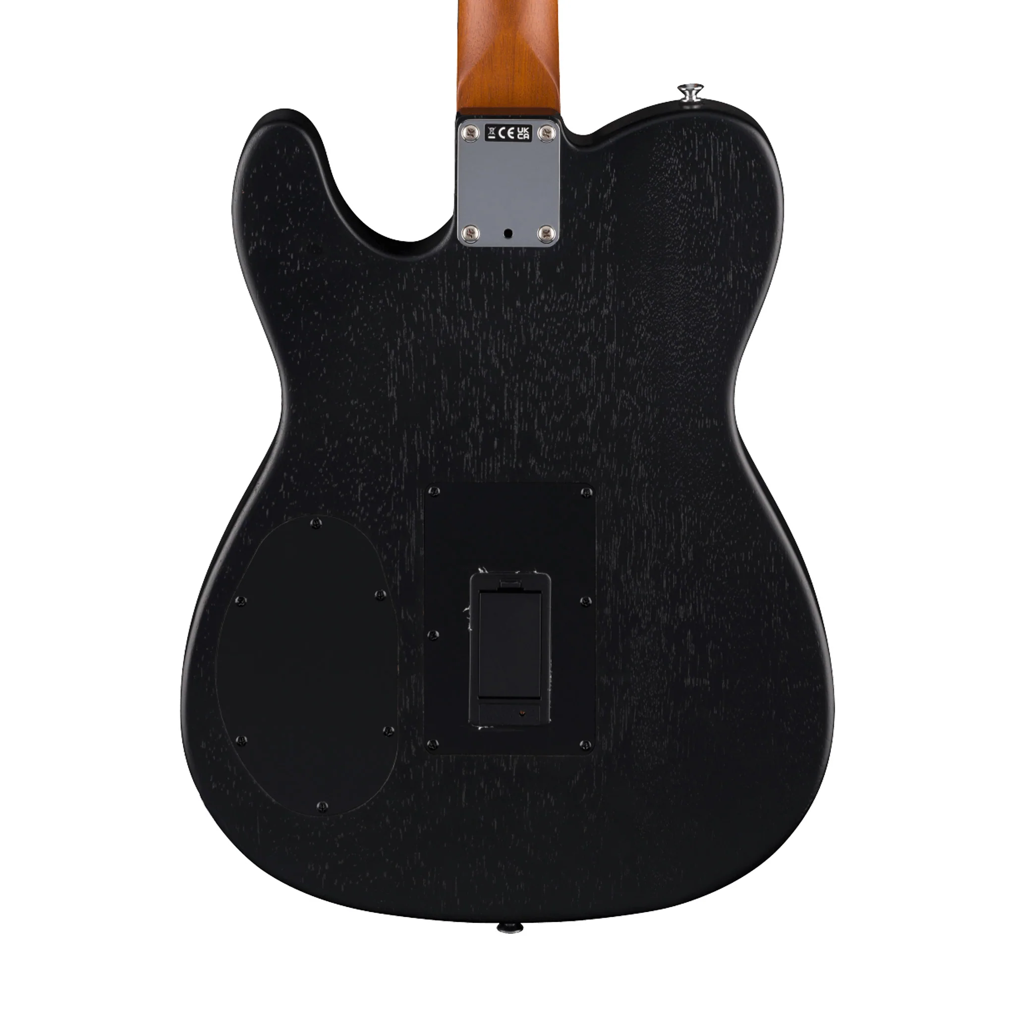 Fender Acoustasonic Standard Telecaster Electric Guitar, RW FB, Black - Image 4