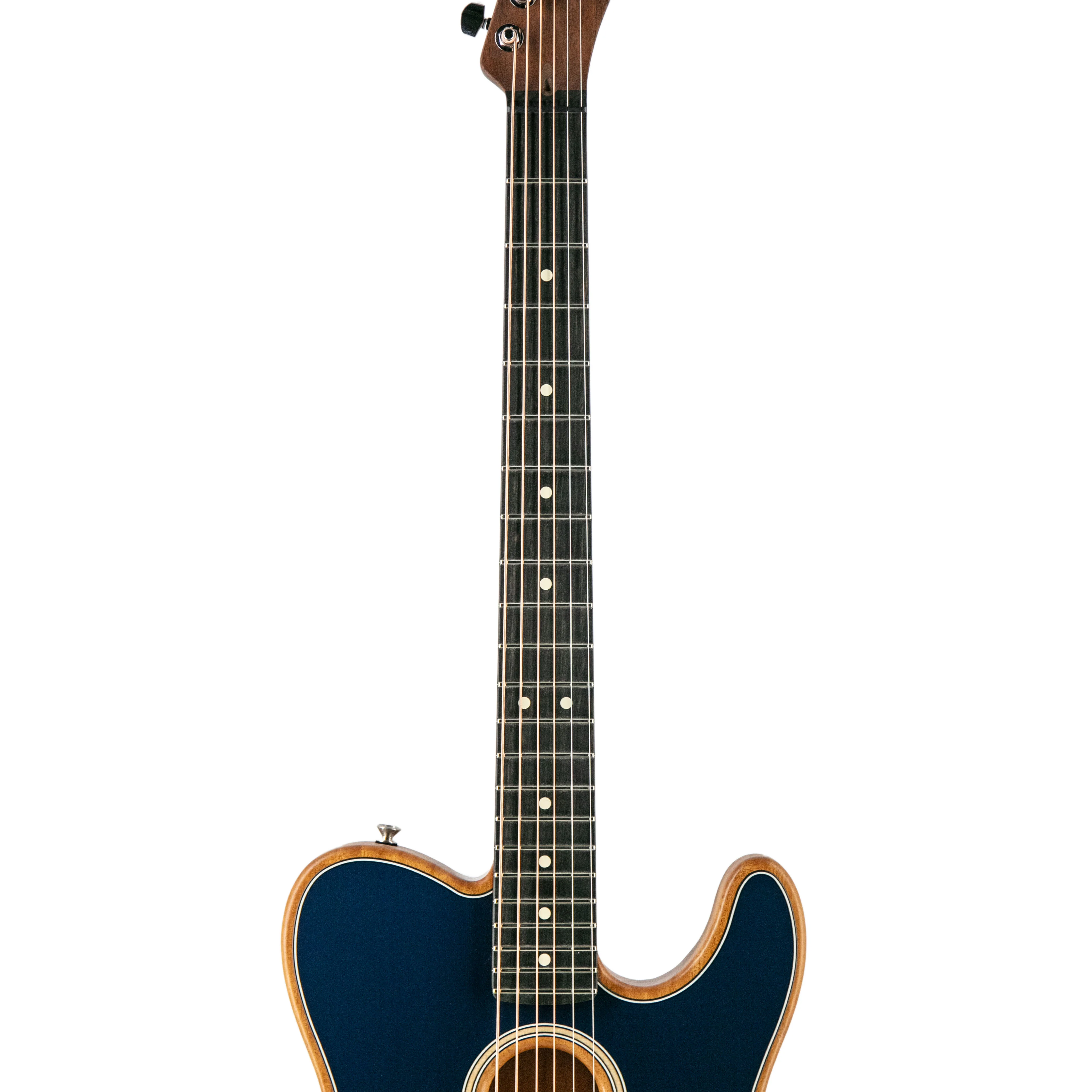 Fender American Acoustasonic Telecaster Acoustic Electric Guitar, Ebony FB, Steel Blue, US213XXXX - Image 6