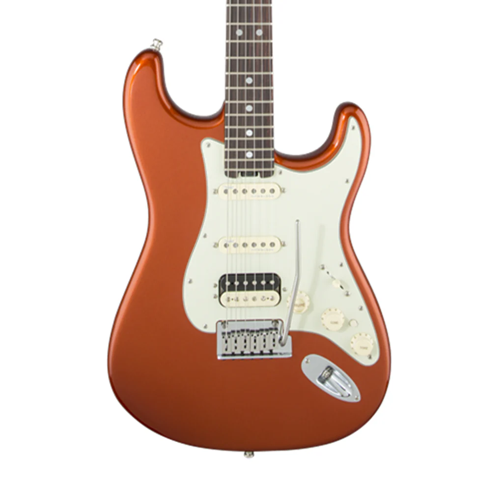 Fender American Elite HSS Shawbucker Stratocaster, RW FB, Autumn Blaze Metallic - Image 2