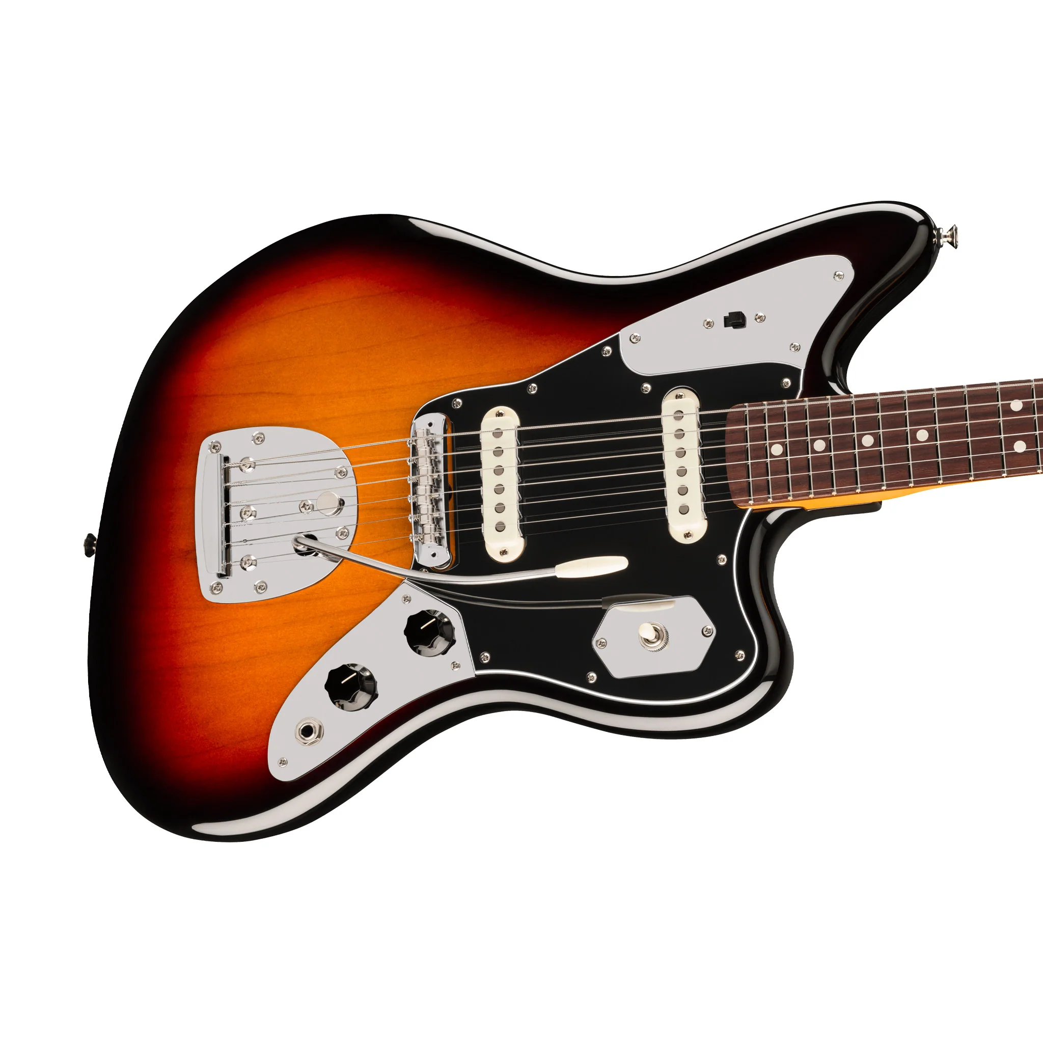 Fender American Professional Classic Jaguar Electric Guitar, RW FB, 3-Color Sunburst - Image 5
