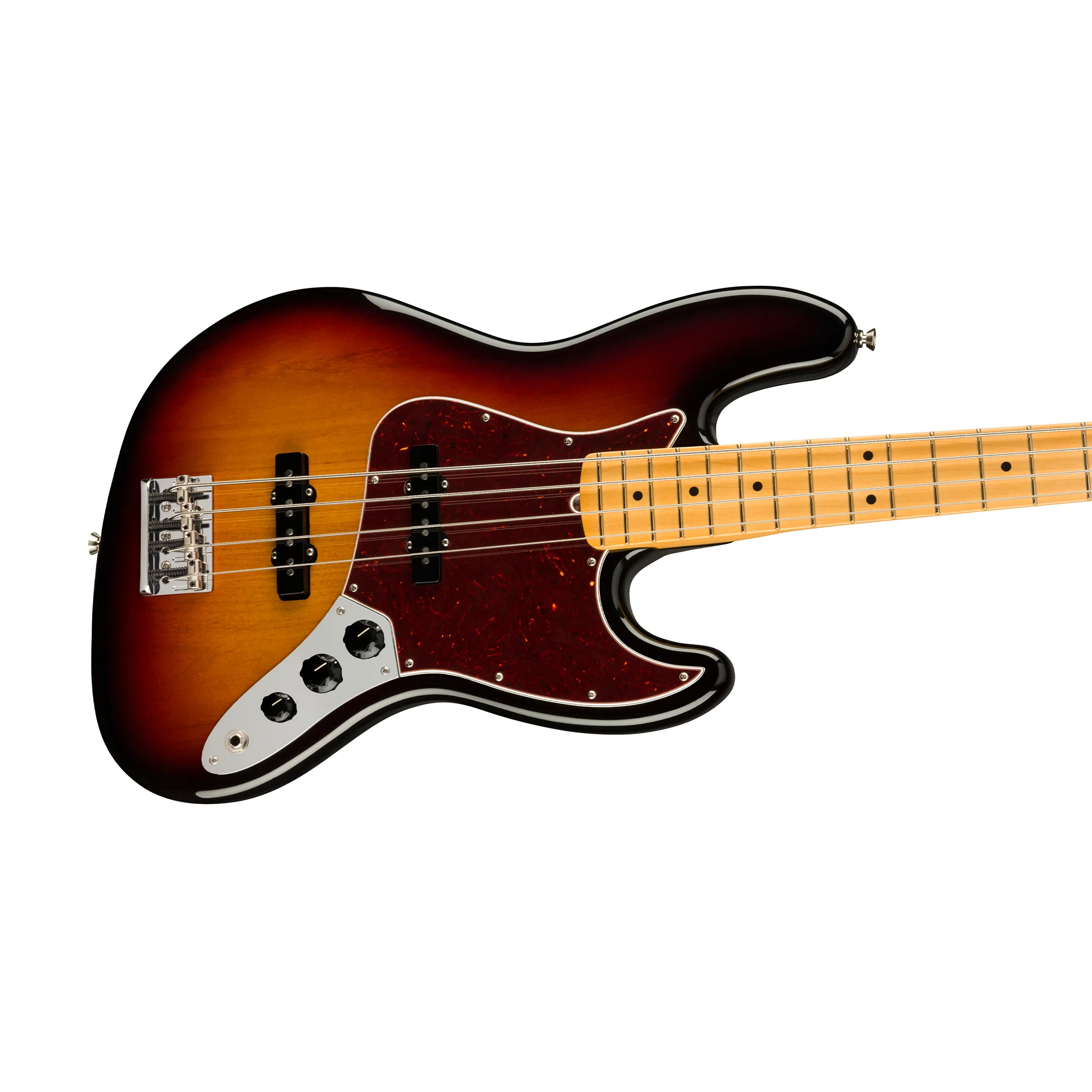 Fender American Professional II Jazz Bass Electric Guitar, Maple FB, 3-Tone Sunburst - Image 3