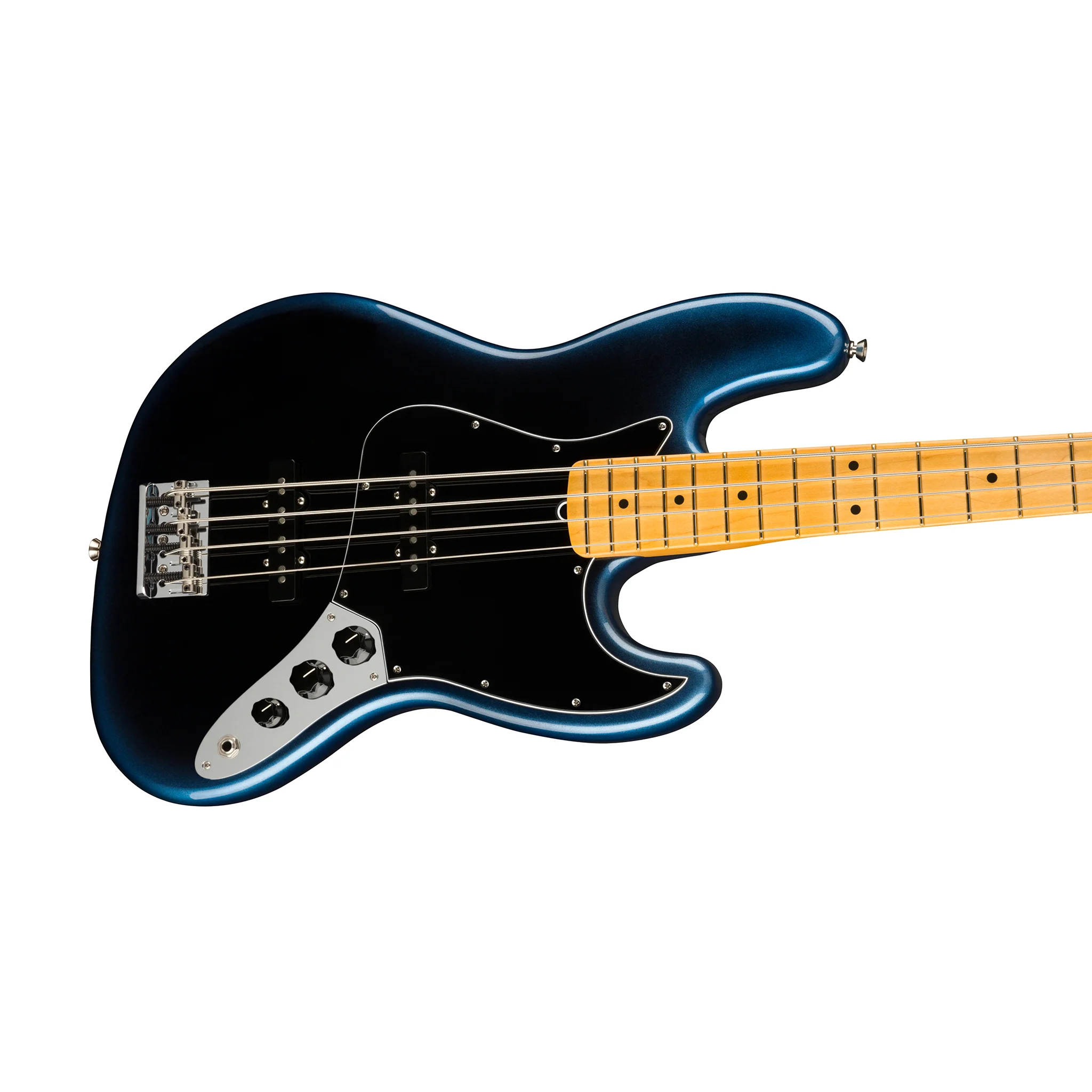 Fender American Professional II Jazz Bass Electric Guitar, Maple FB, Dark Night - Image 3