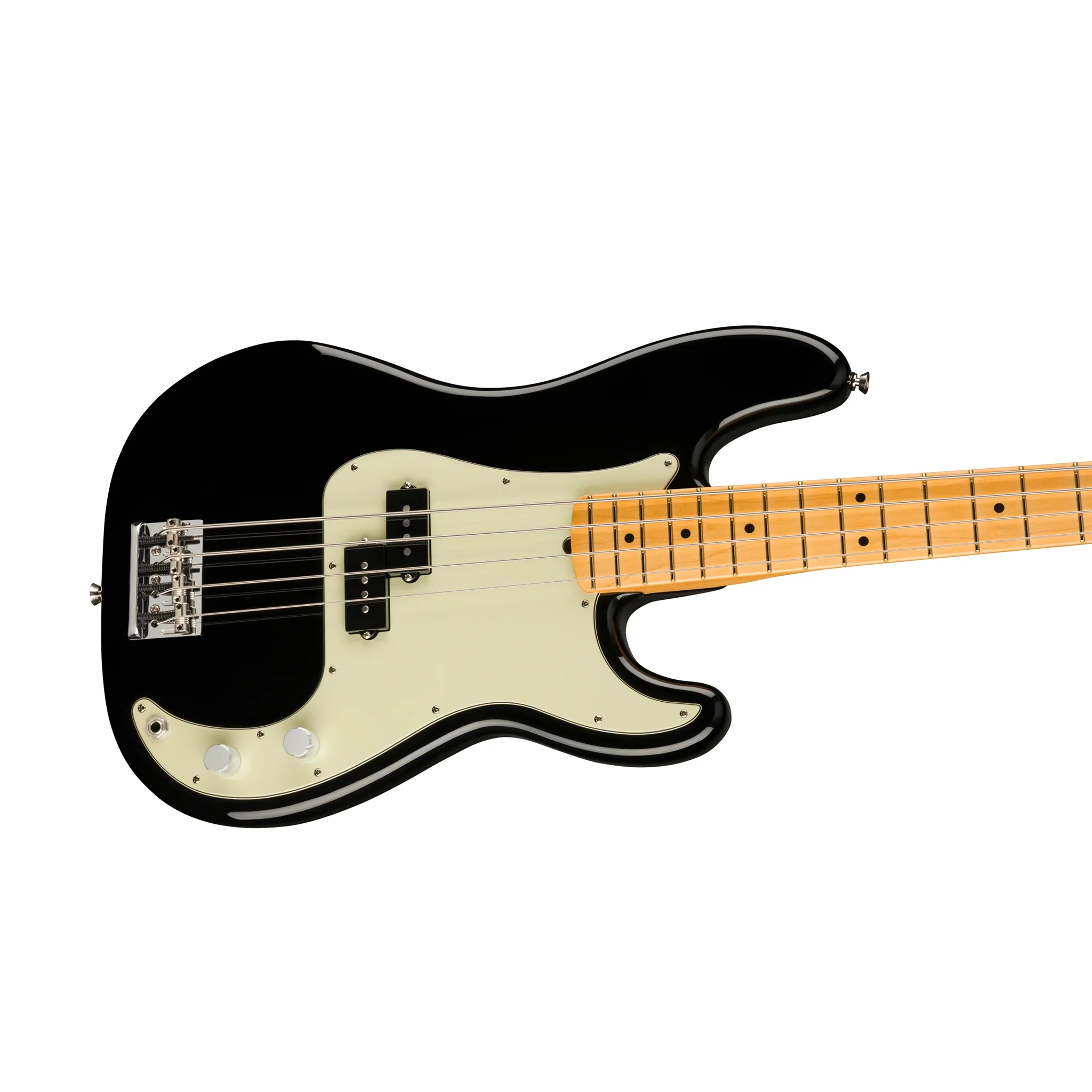 Fender American Professional II Precision Bass Electric Guitar, Maple FB, Black - Image 3