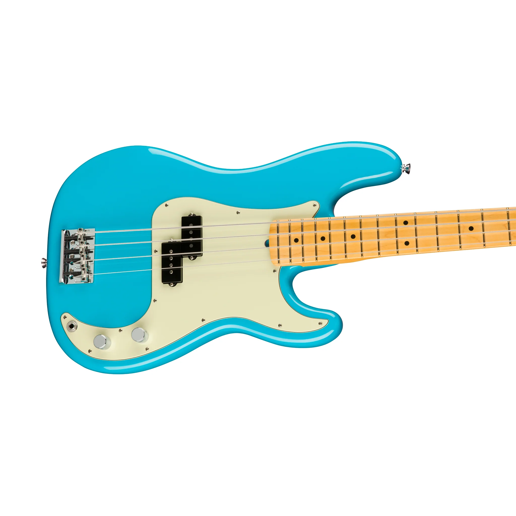 Fender American Professional II Precision Bass Electric Guitar, Maple FB, Miami Blue - Image 3