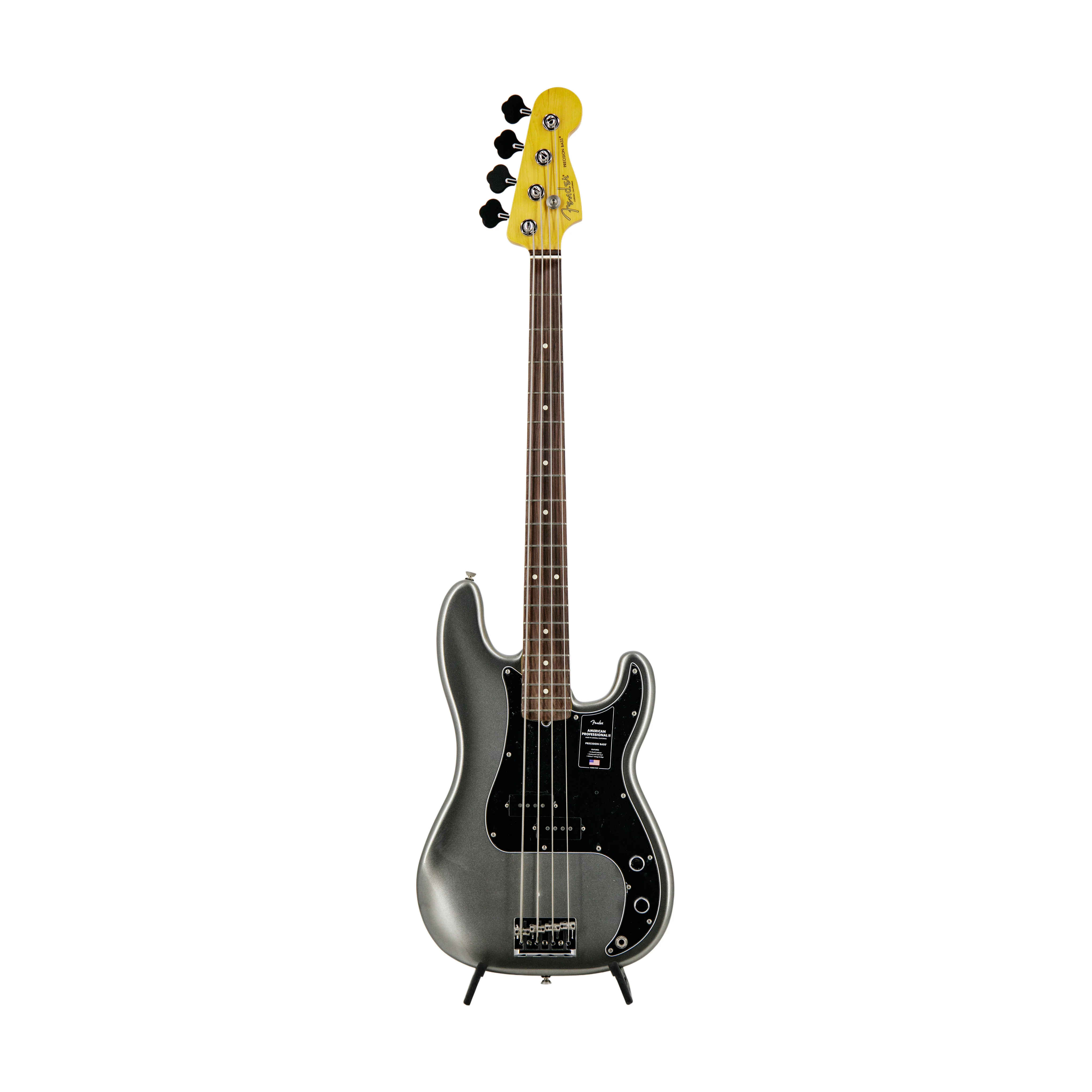 Fender American Professional II Precision Bass Electric Guitar, RW FB, Mercury, US21009XXXX