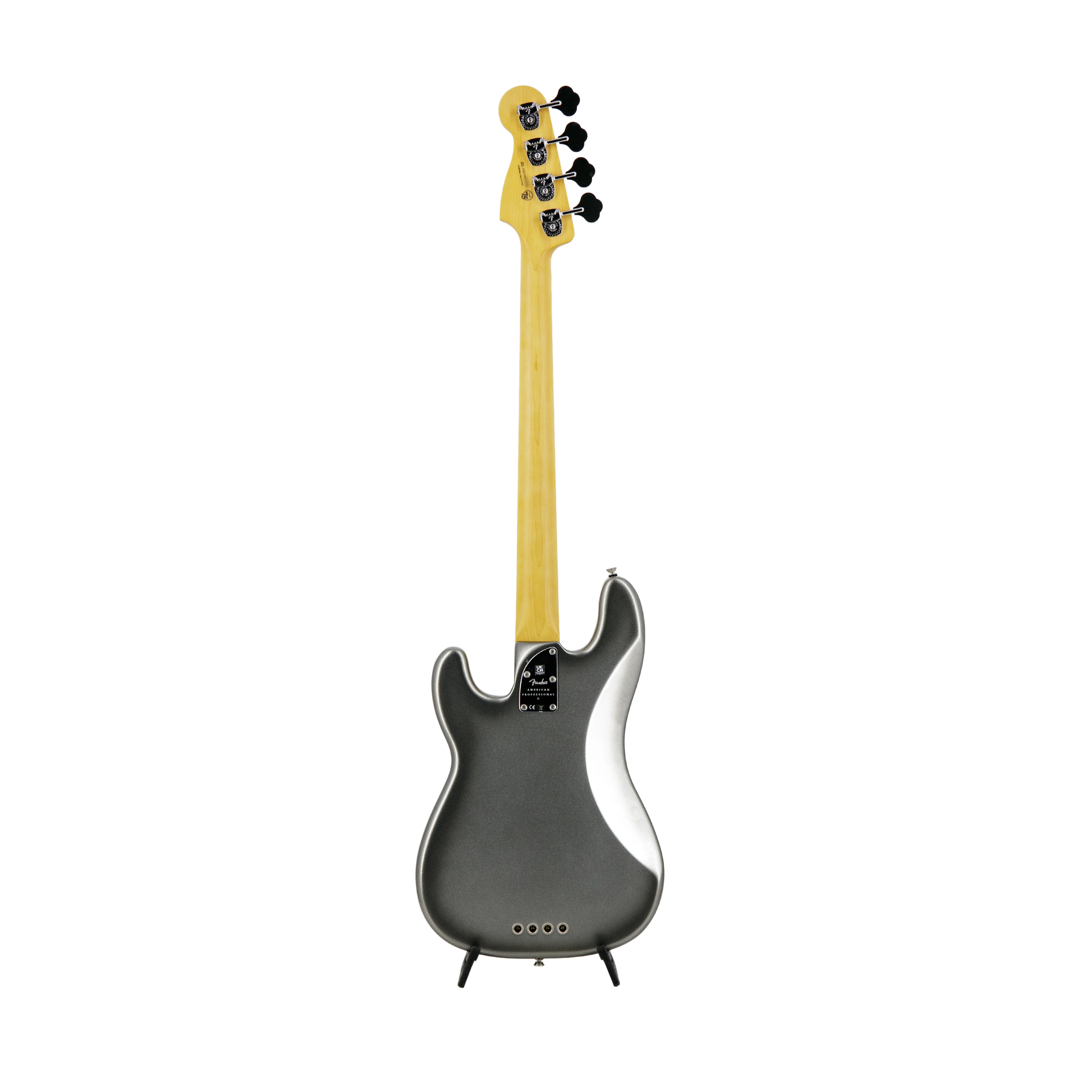 Fender American Professional II Precision Bass Electric Guitar, RW FB, Mercury, US21009XXXX - Image 3