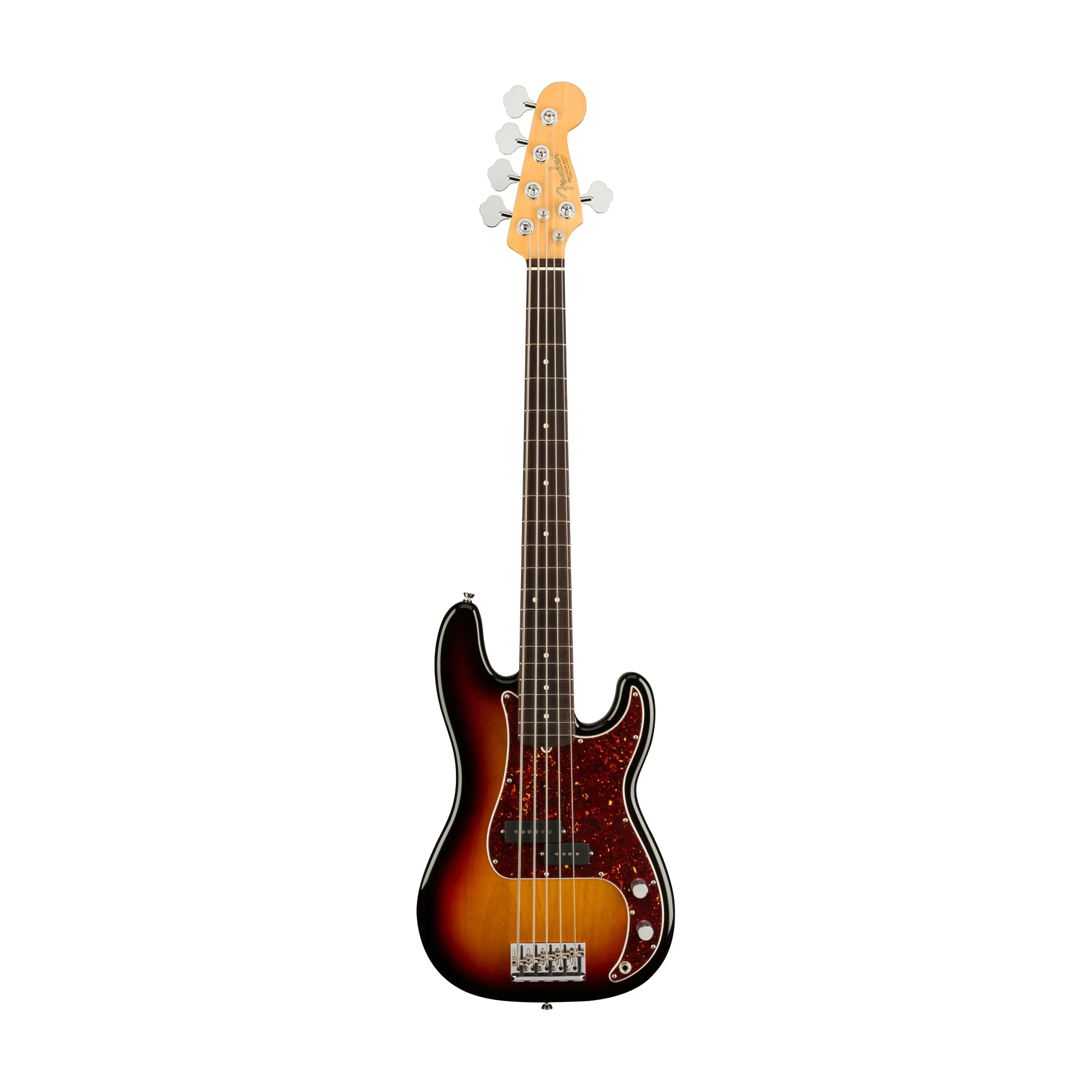 Fender American Professional II Precision Bass V Electric Guitar, RW FB, 3-Tone Sunburst