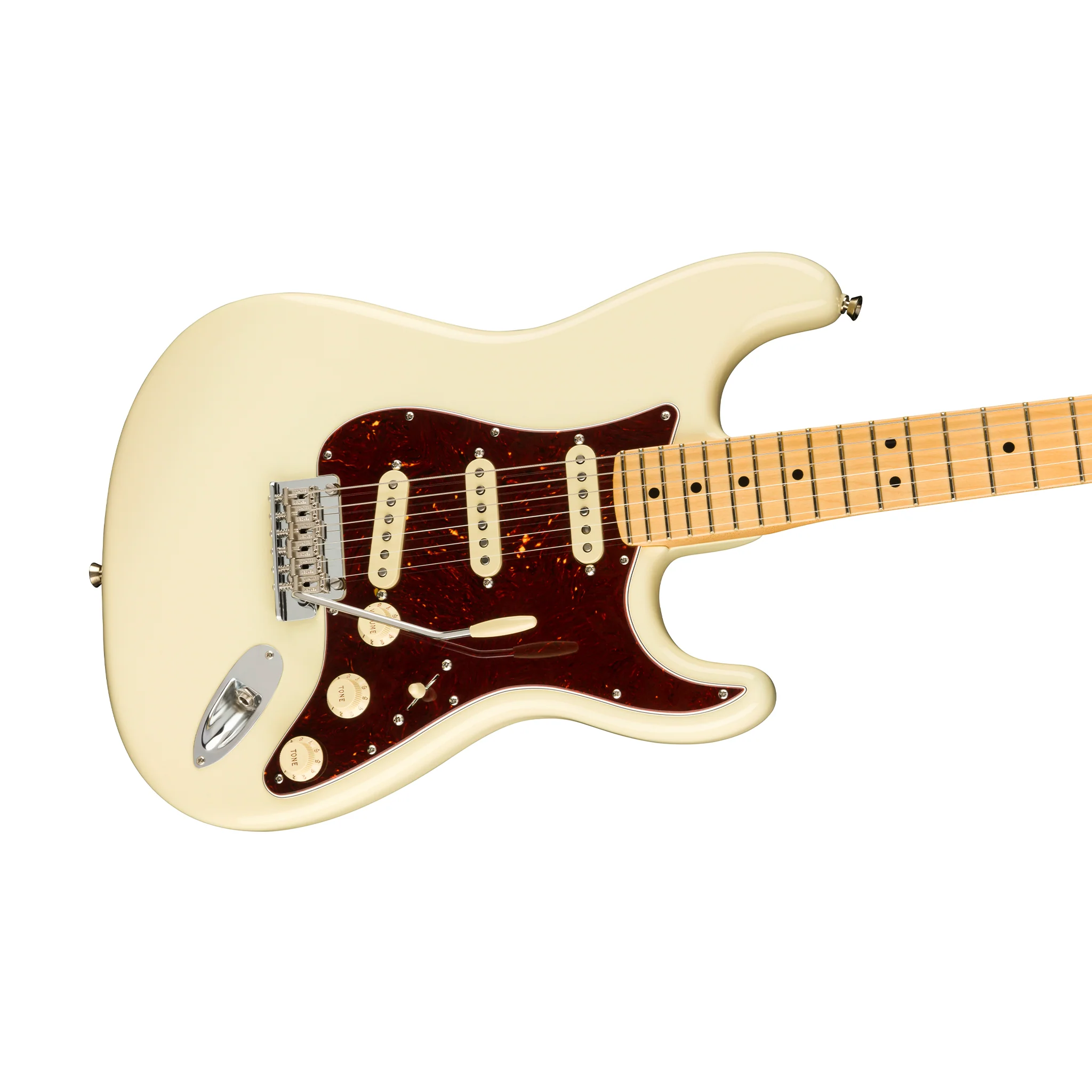 Fender American Professional II Stratocaster Electric Guitar, Maple FB, Olympic White - Image 3