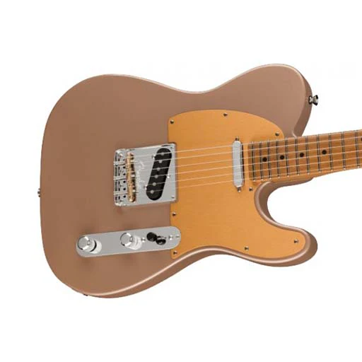 Fender American Professional II Telecaster Electric Guitar, Roasted Maple FB, Shoreline Gold - Image 5