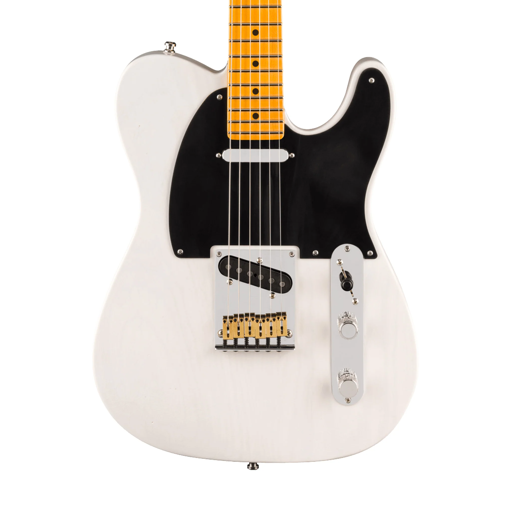 Fender American Ultra Luxe Vintage 50s Telecaster Electric Guitar, Maple FB, White Blonde - Image 3