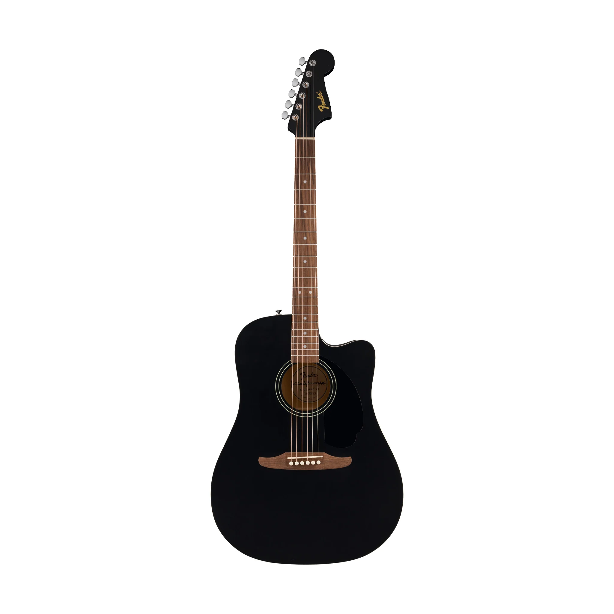 Fender California Debut Redondo CE Series Acoustic Guitar, Black