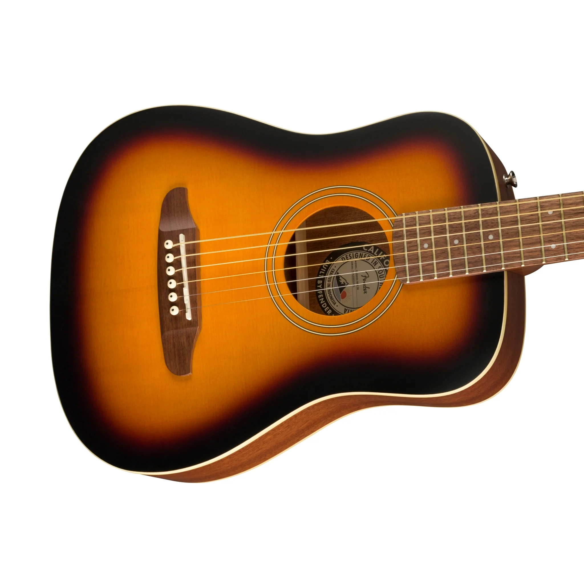 Fender California Redondo Mini Guitar w/Bag, Sunburst - Image 7