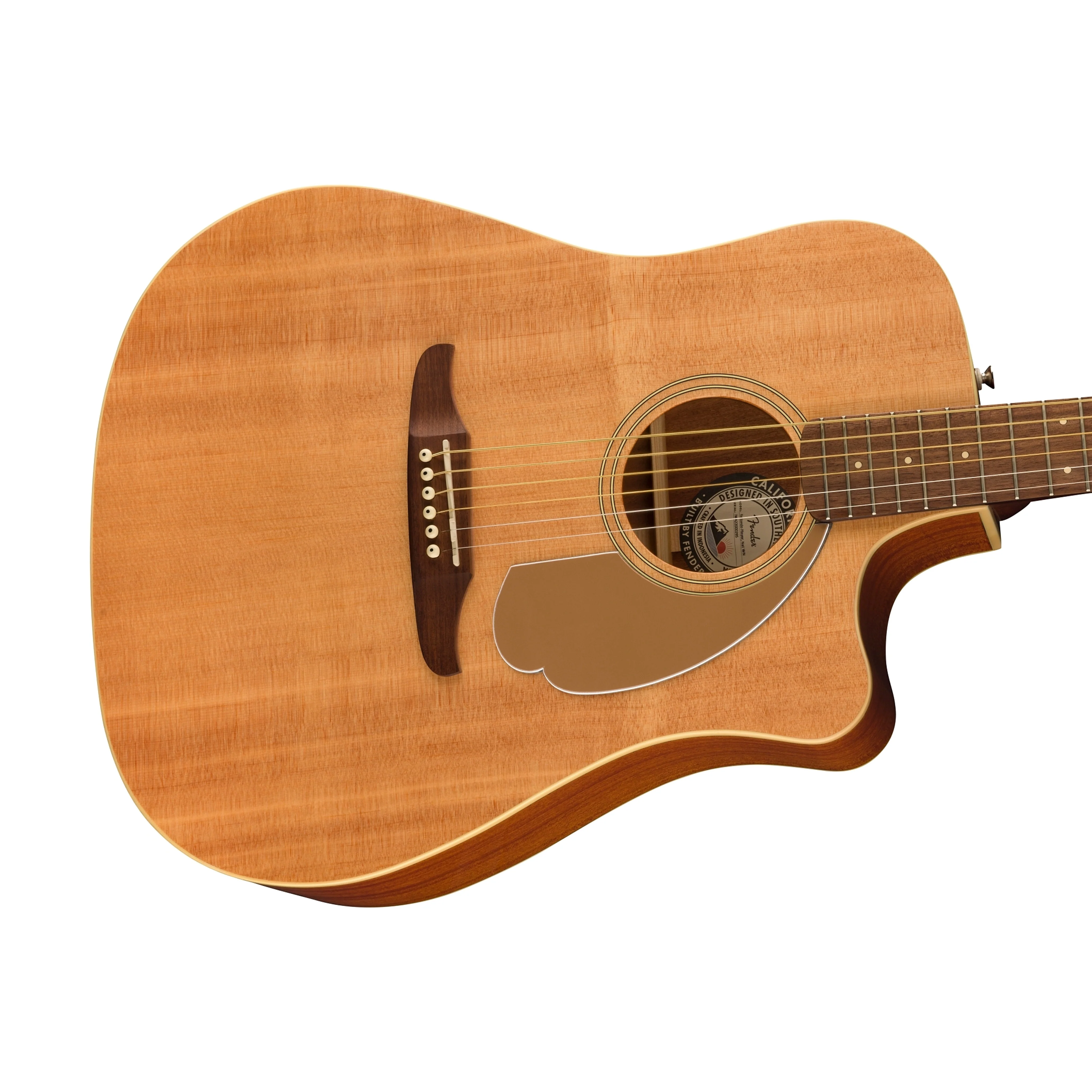 Fender California Redondo Player Acoustic Guitar, Walnut FB, Natural - Image 6