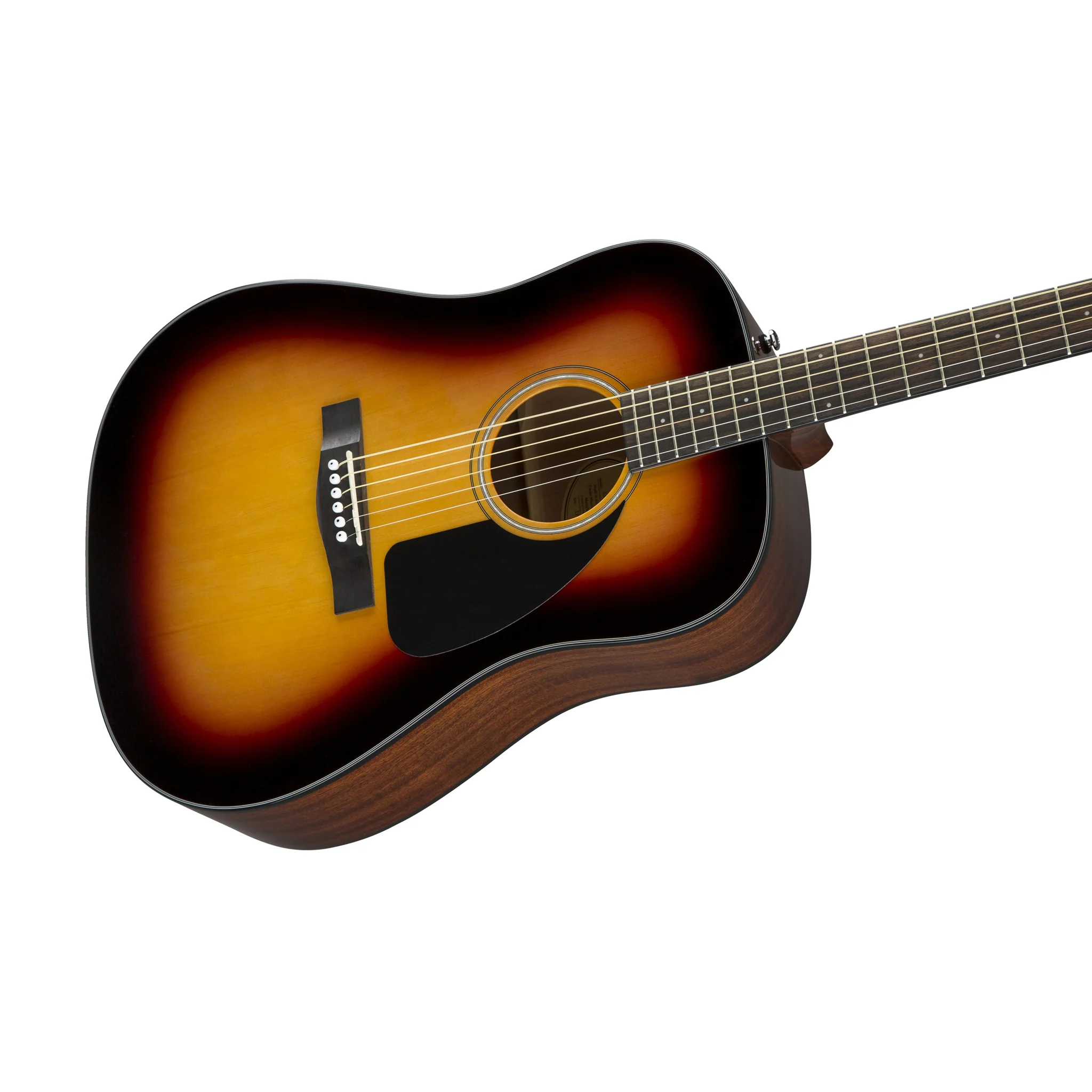 Fender CD-60 Dreadnought V3 Acoustic Guitar w/case, Walnut FB, Sunburst - Image 7