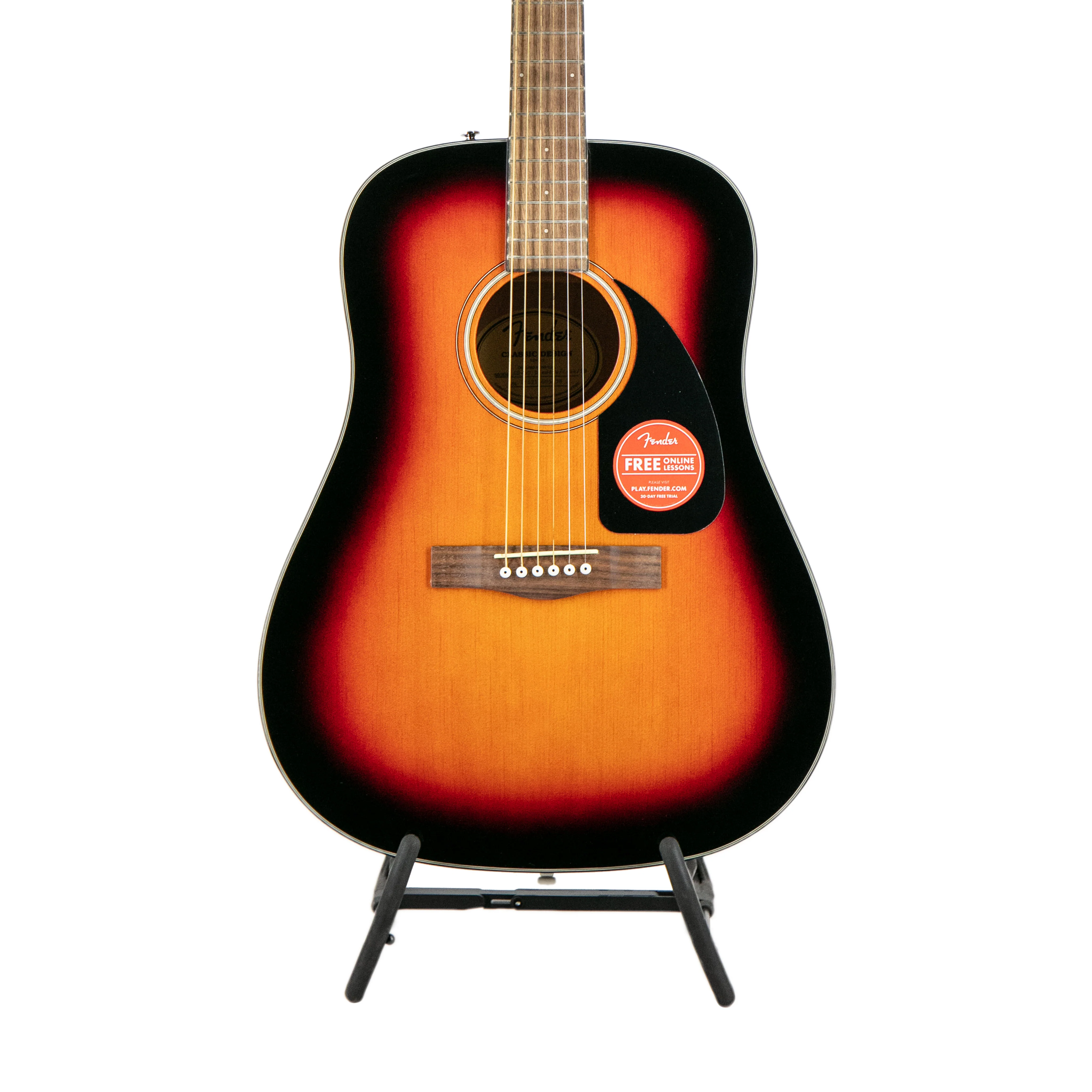 Fender CD-60 Dreadnought V3 Acoustic Guitar, Walnut FB, Sunburst, IPS21100YYYY - Image 4