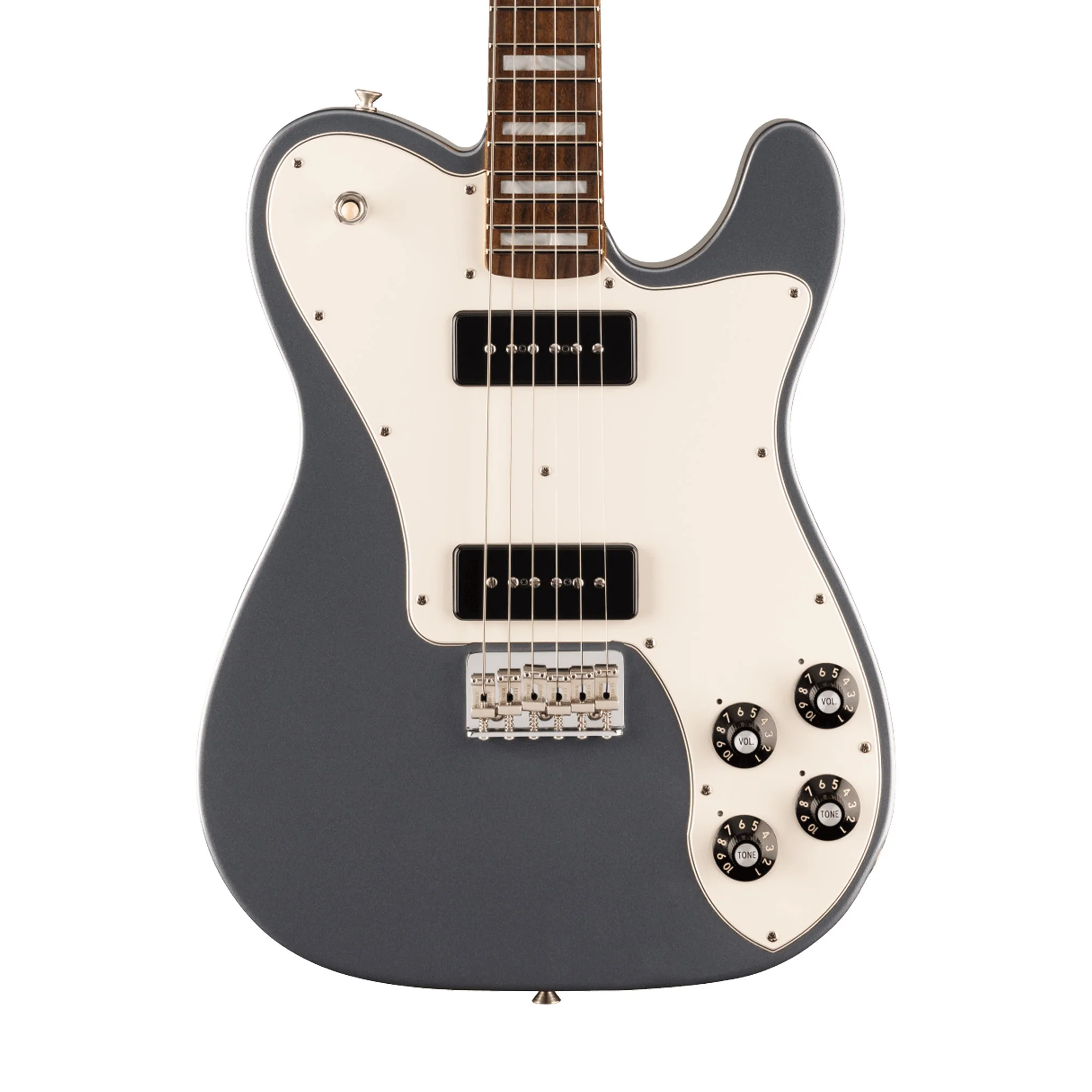Fender Chris Shiflett Cleaver Telecaster Deluxe Electric Guitar, RW FB, Charcoal Frost Metallic - Image 3