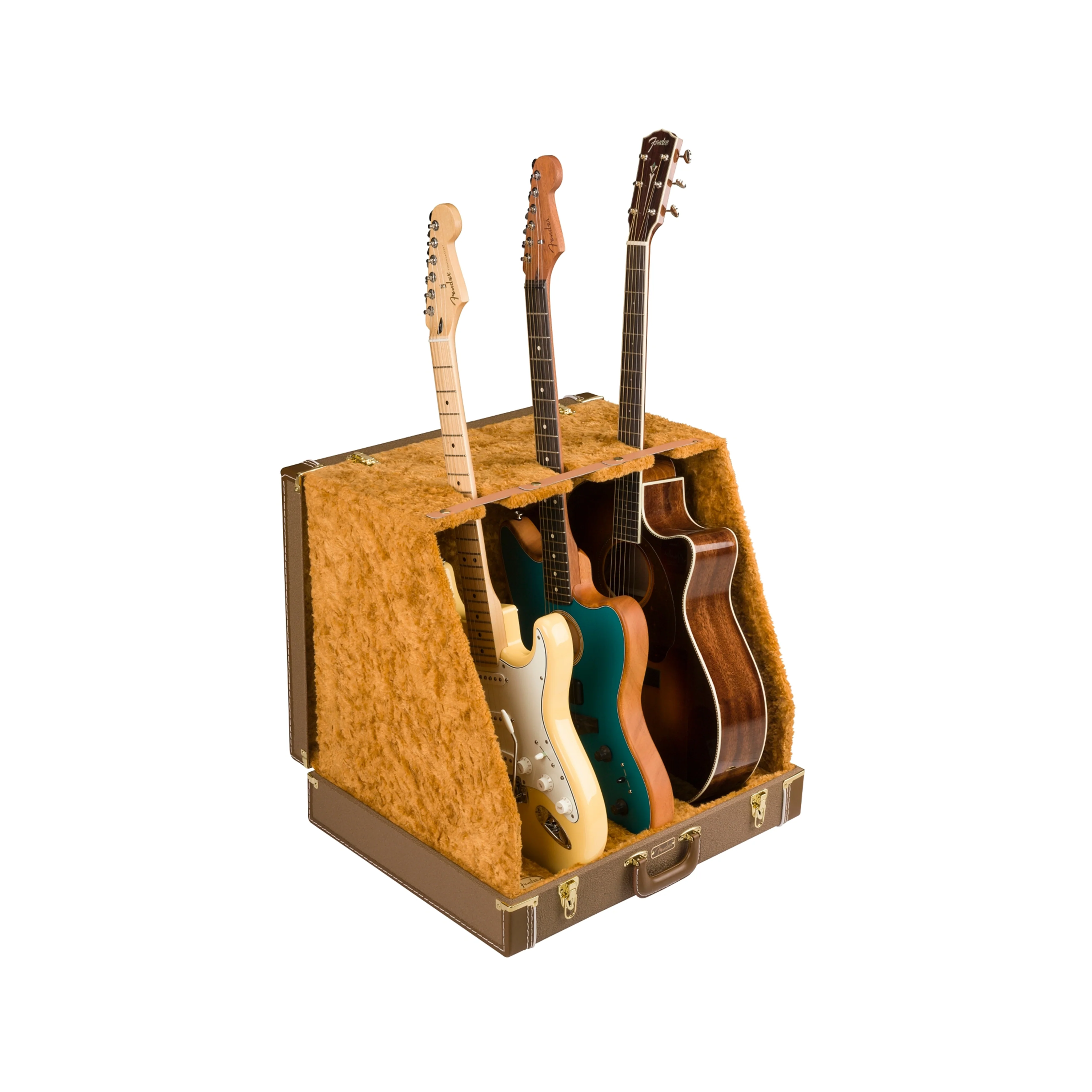 Fender Classic Series Case Stand for 3 Guitars, Brown - Image 2