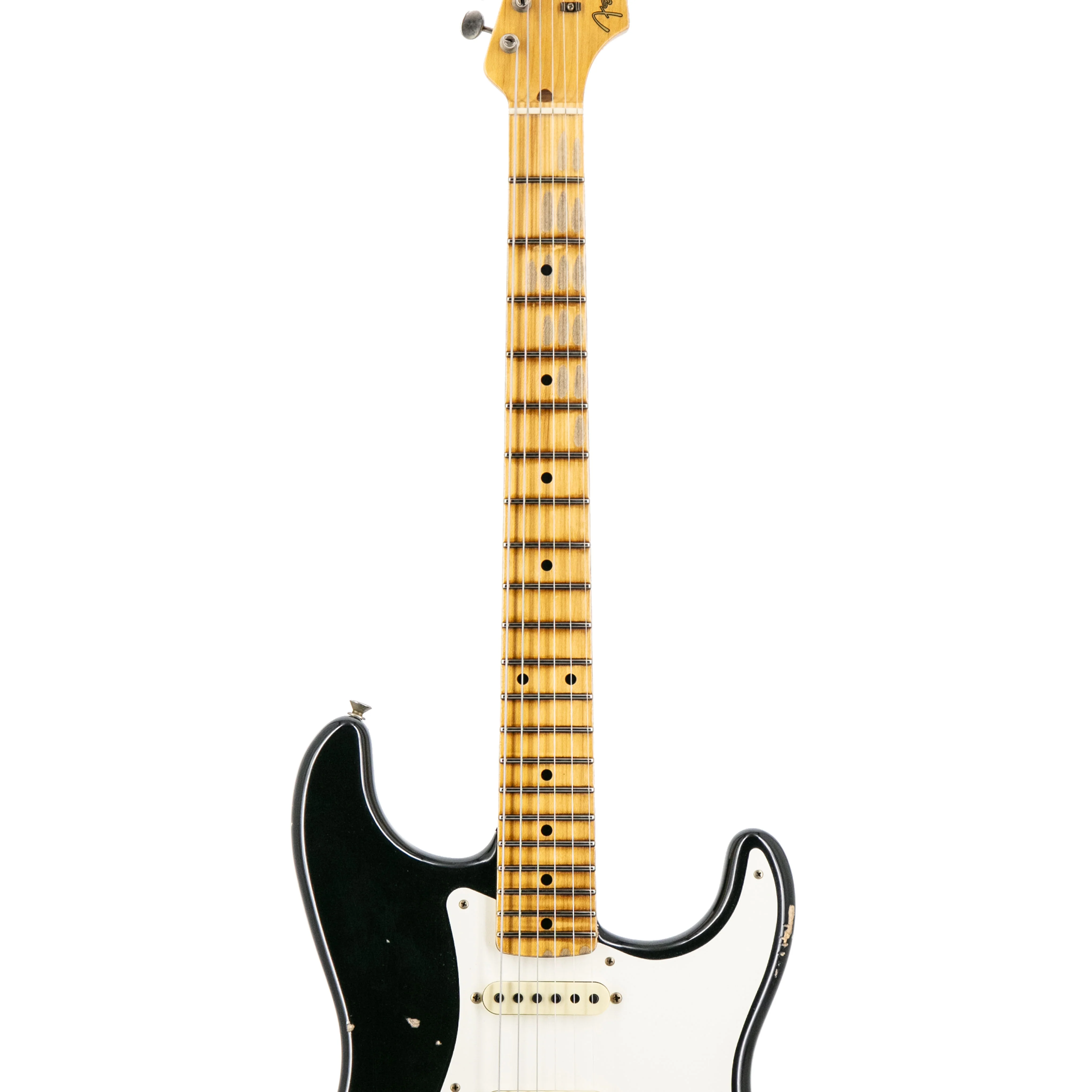 Fender Custom Shop 1957 Stratocaster Relic Electric Guitar, Aged Black, CZ58XXXX - Image 6