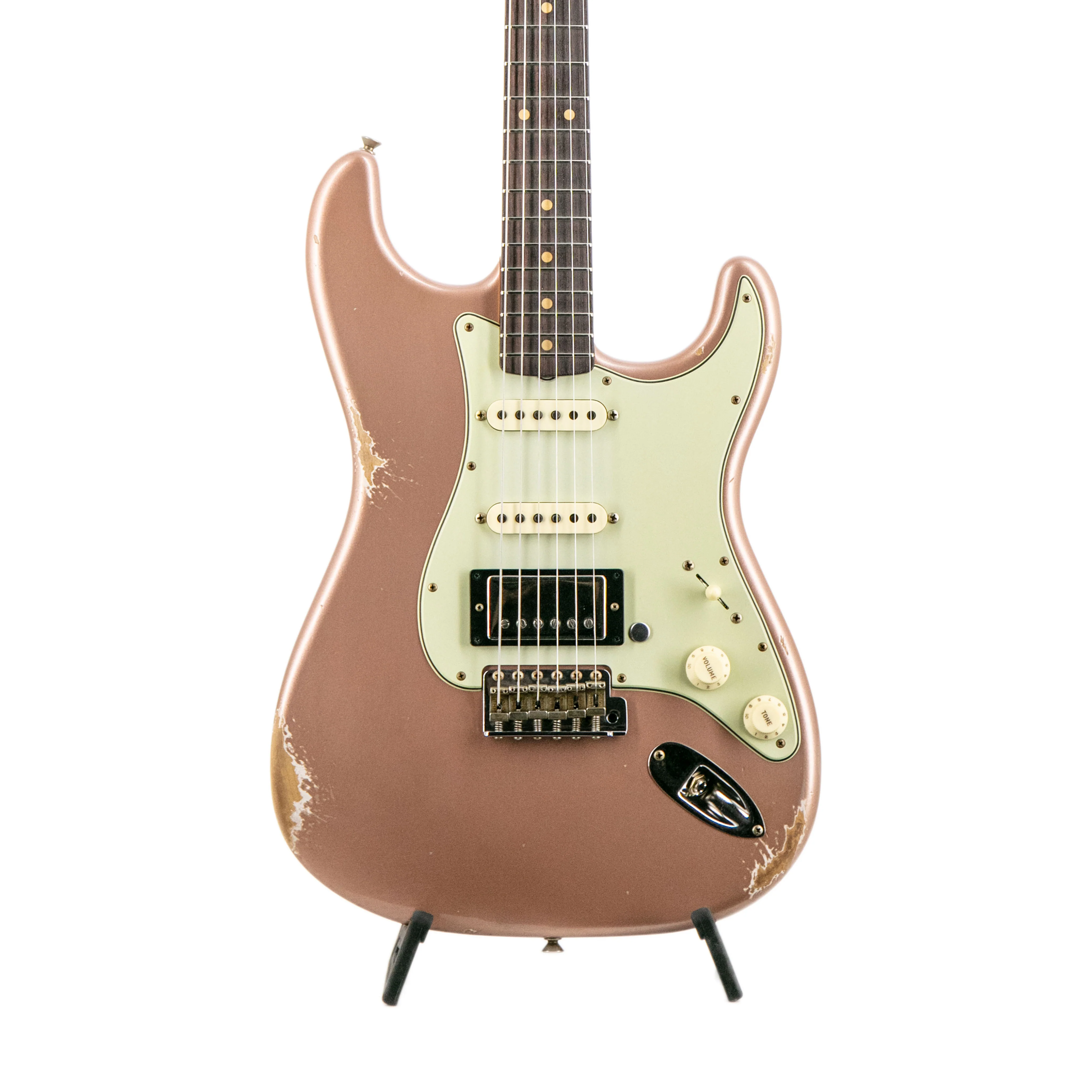 Fender Custom Shop 1959 Stratocaster HSS Relic Electric Guitar, Shell Pink Metallic - Image 3