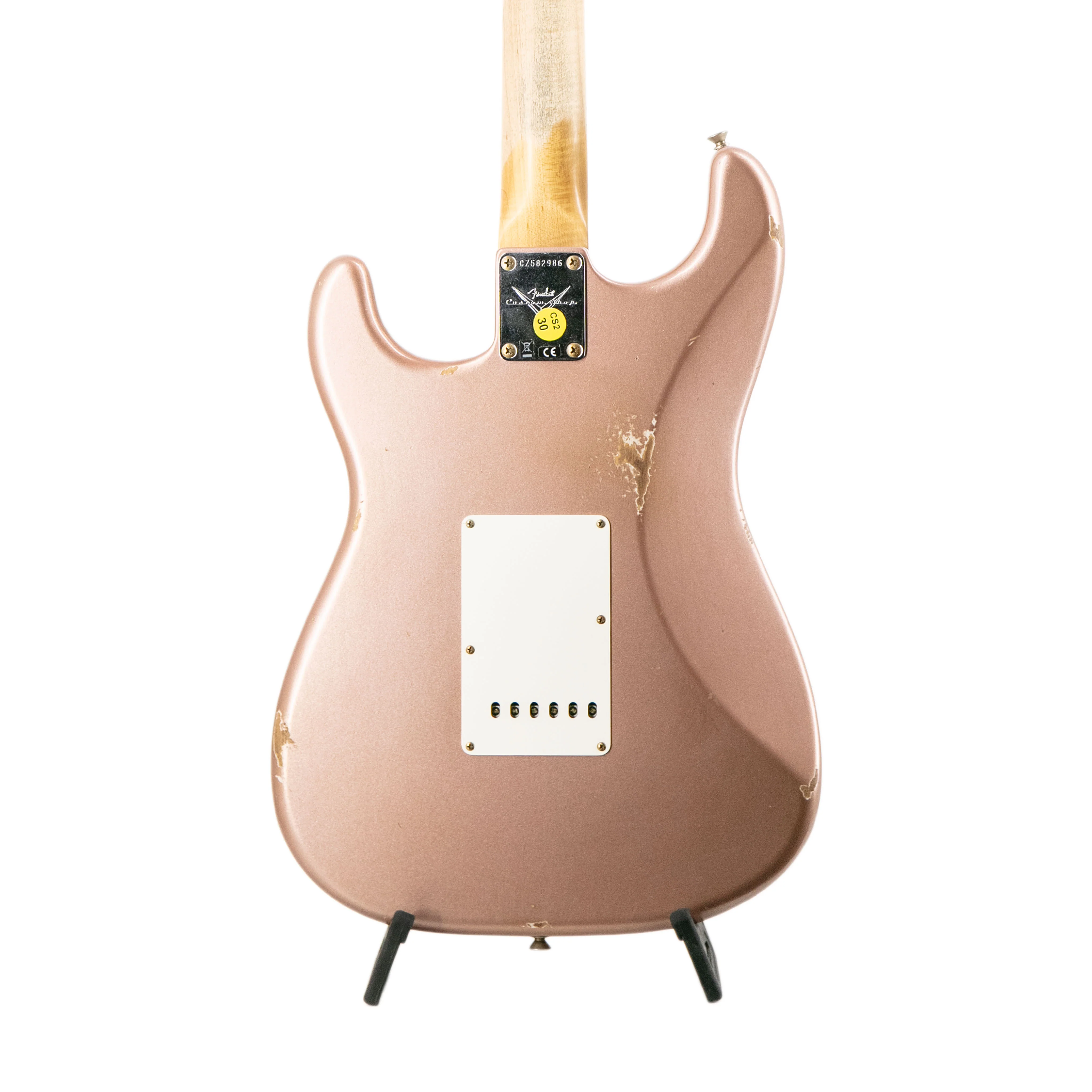 Fender Custom Shop 1959 Stratocaster HSS Relic Electric Guitar, Shell Pink Metallic - Image 4
