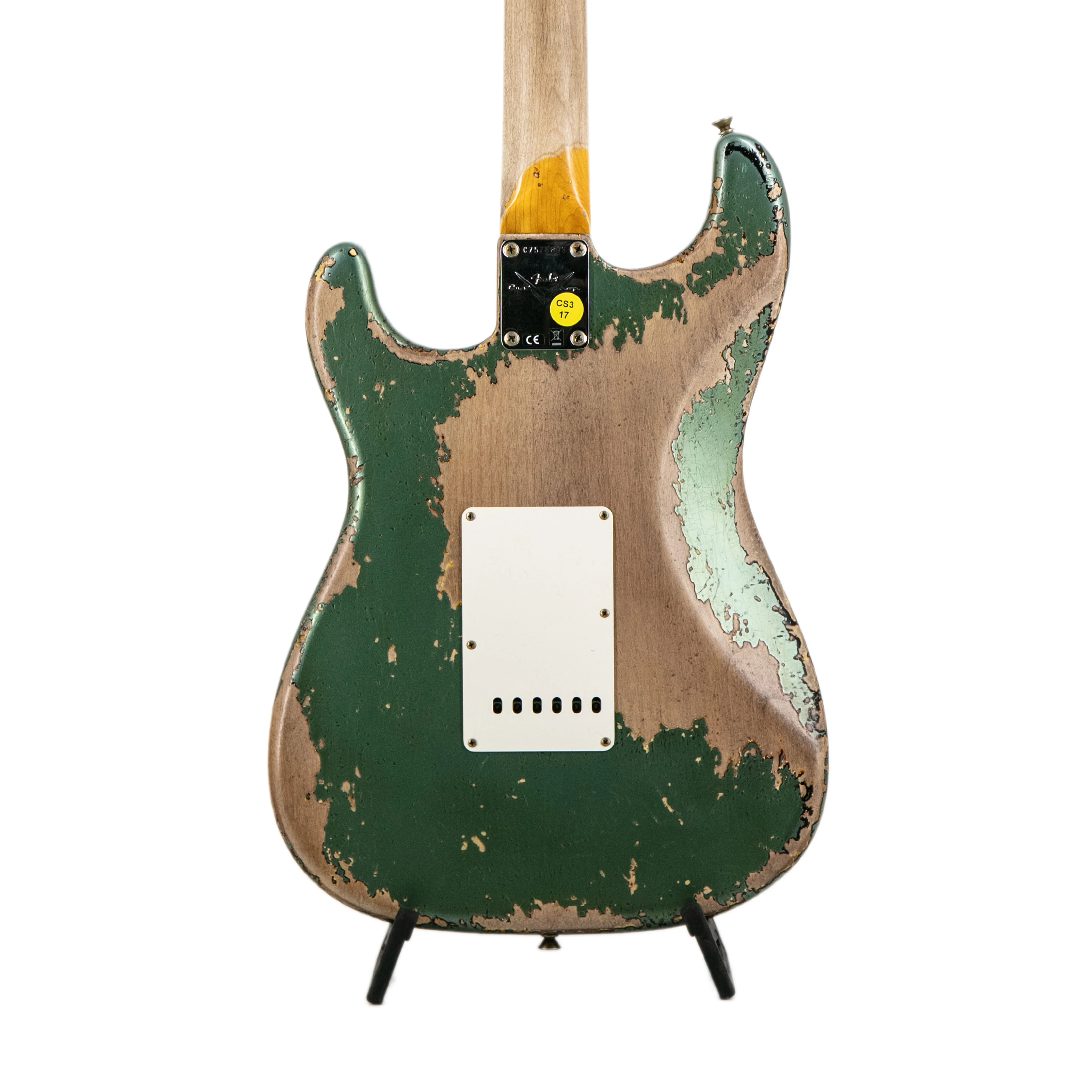 Fender Custom Shop 1965 Strat Super Heavy Relic, Super Faded Aged Sherwood Green Metallic/3-Color SB - Image 4