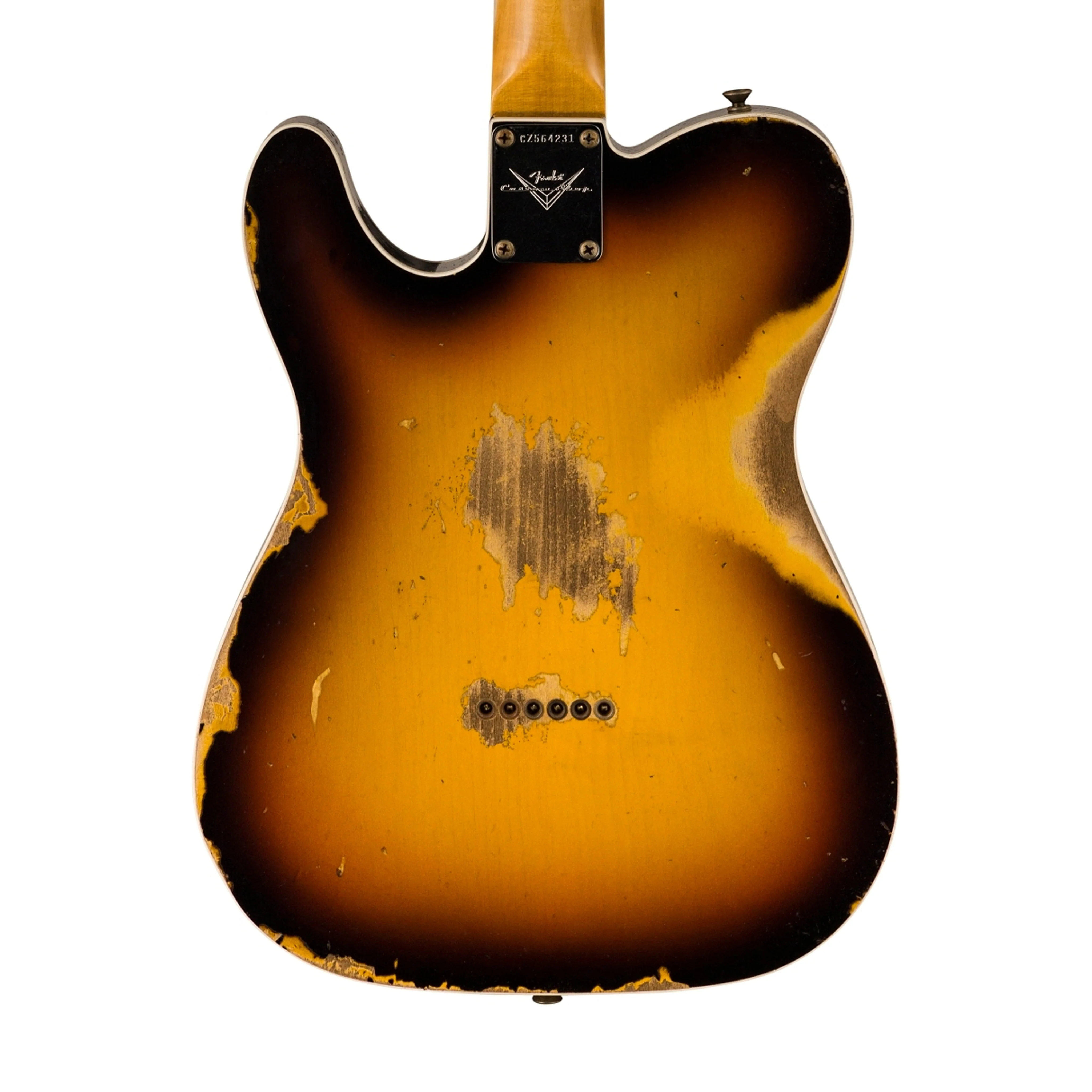 Fender Custom Shop 1965 Telecaster Custom Heavy Relic, Quartersawn Maple Neck, Faded 3-Color Sunburst - Image 4